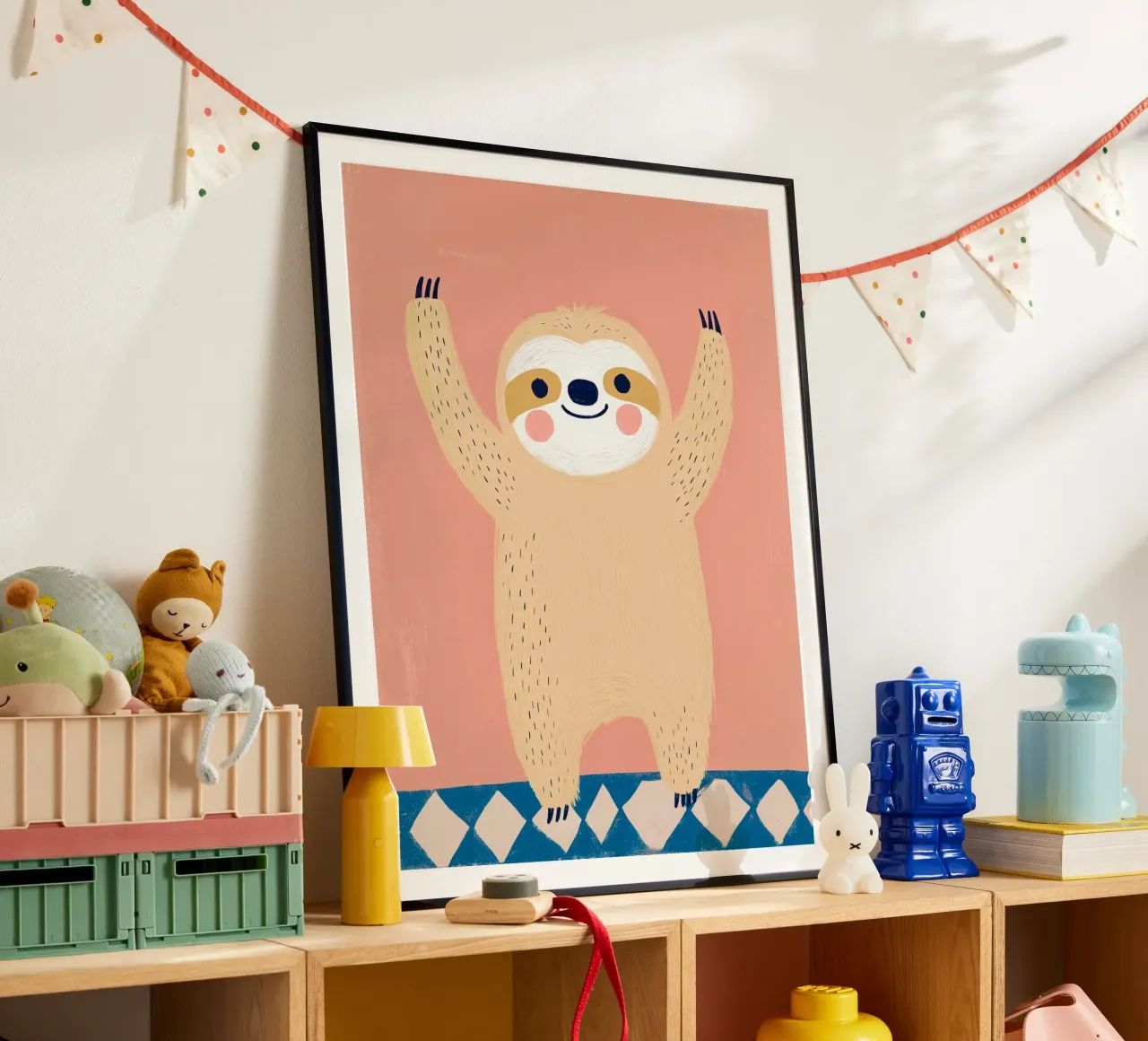 Happy Sloth poster by Cool & Kind
