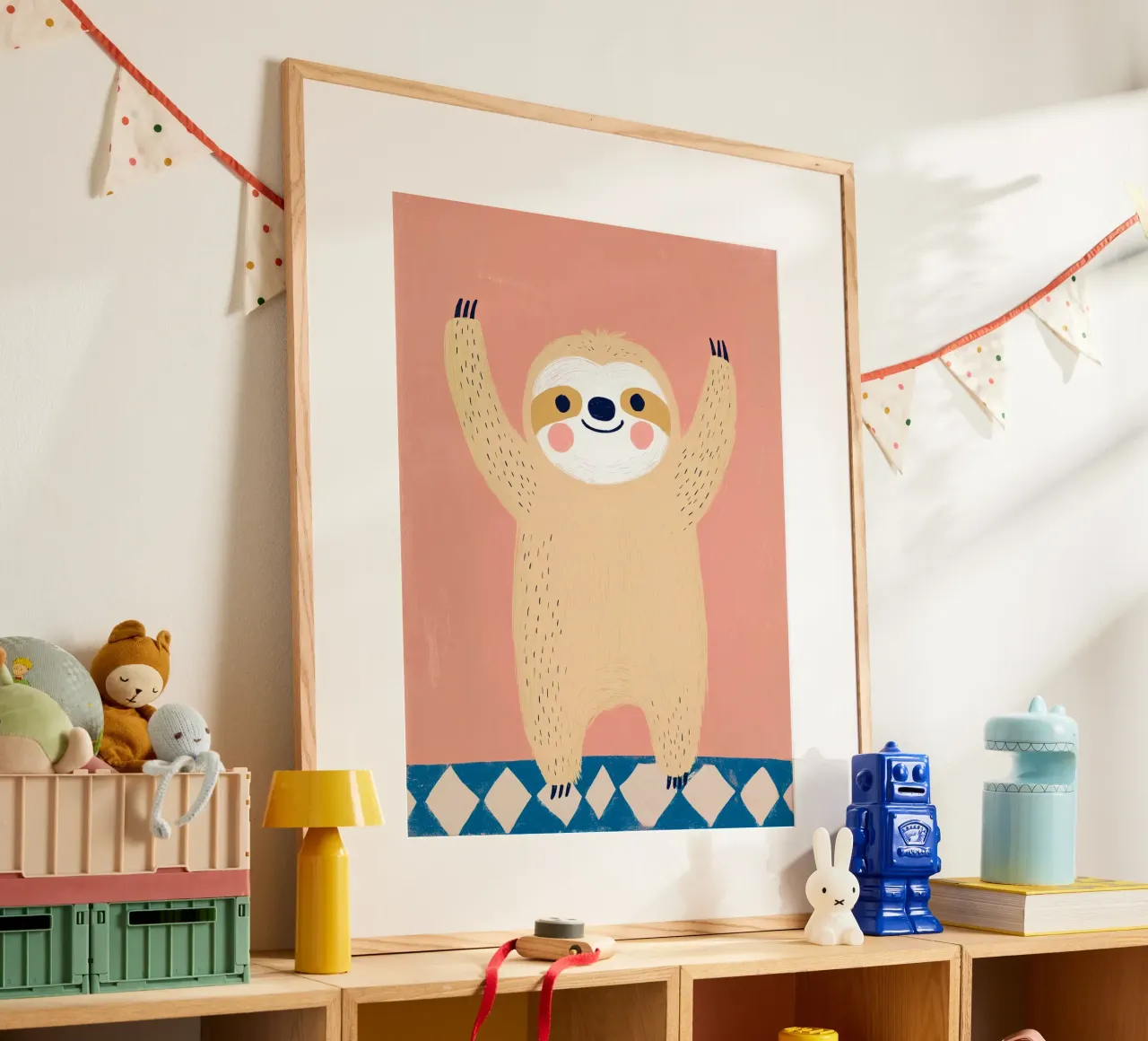 Happy Sloth poster by Cool & Kind