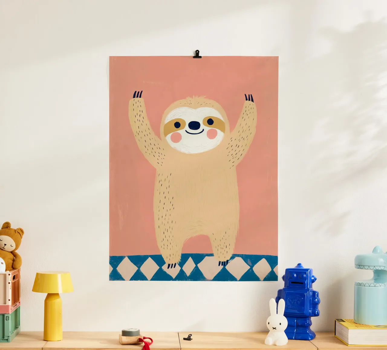 Happy Sloth poster by Cool & Kind