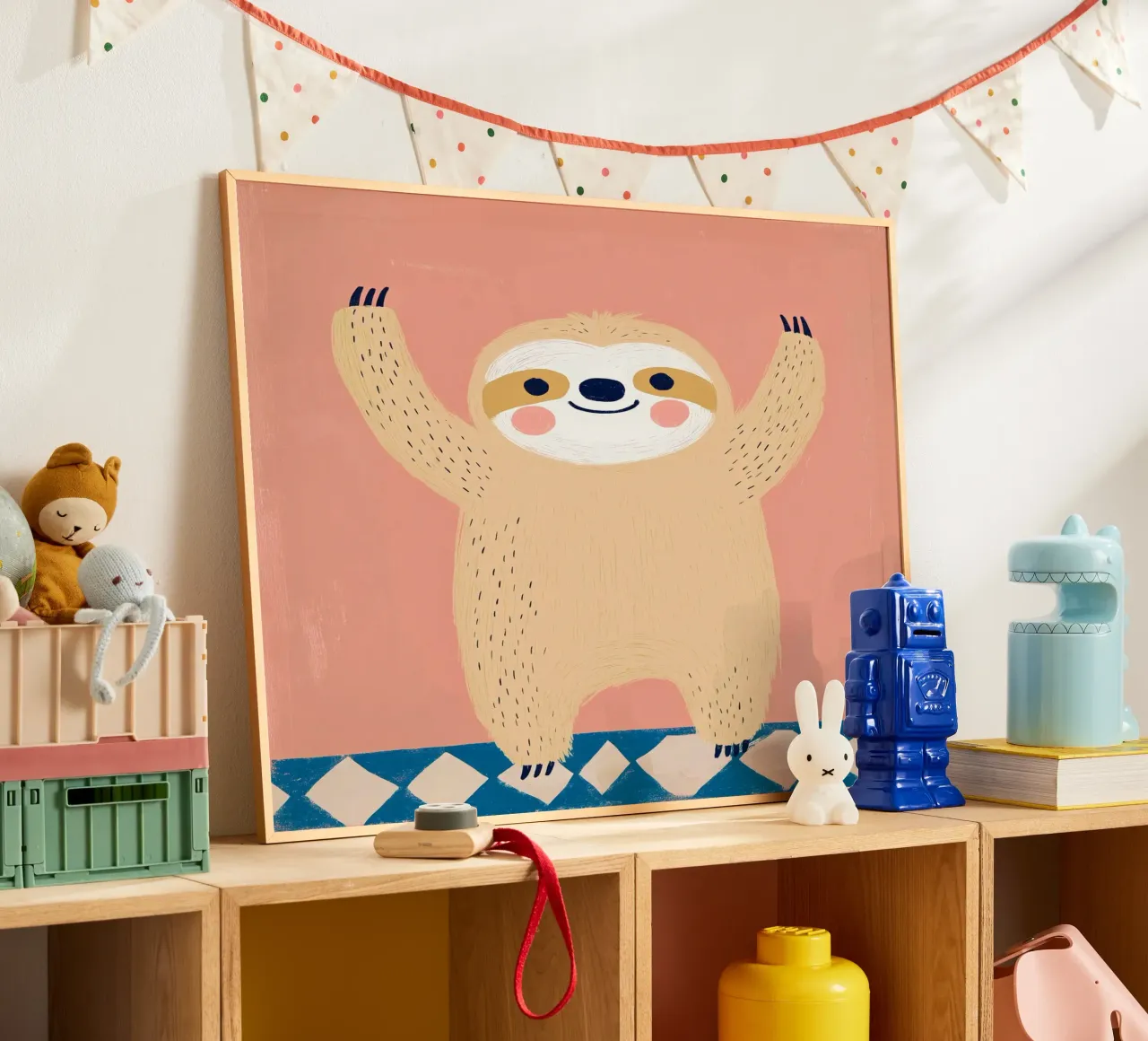 Happy Sloth poster by Cool & Kind