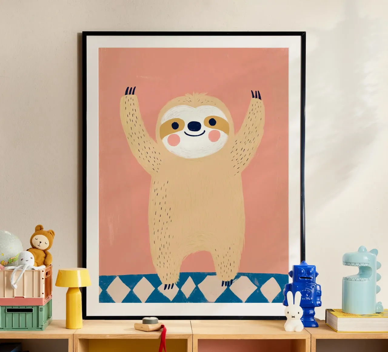 Happy Sloth poster by Cool & Kind