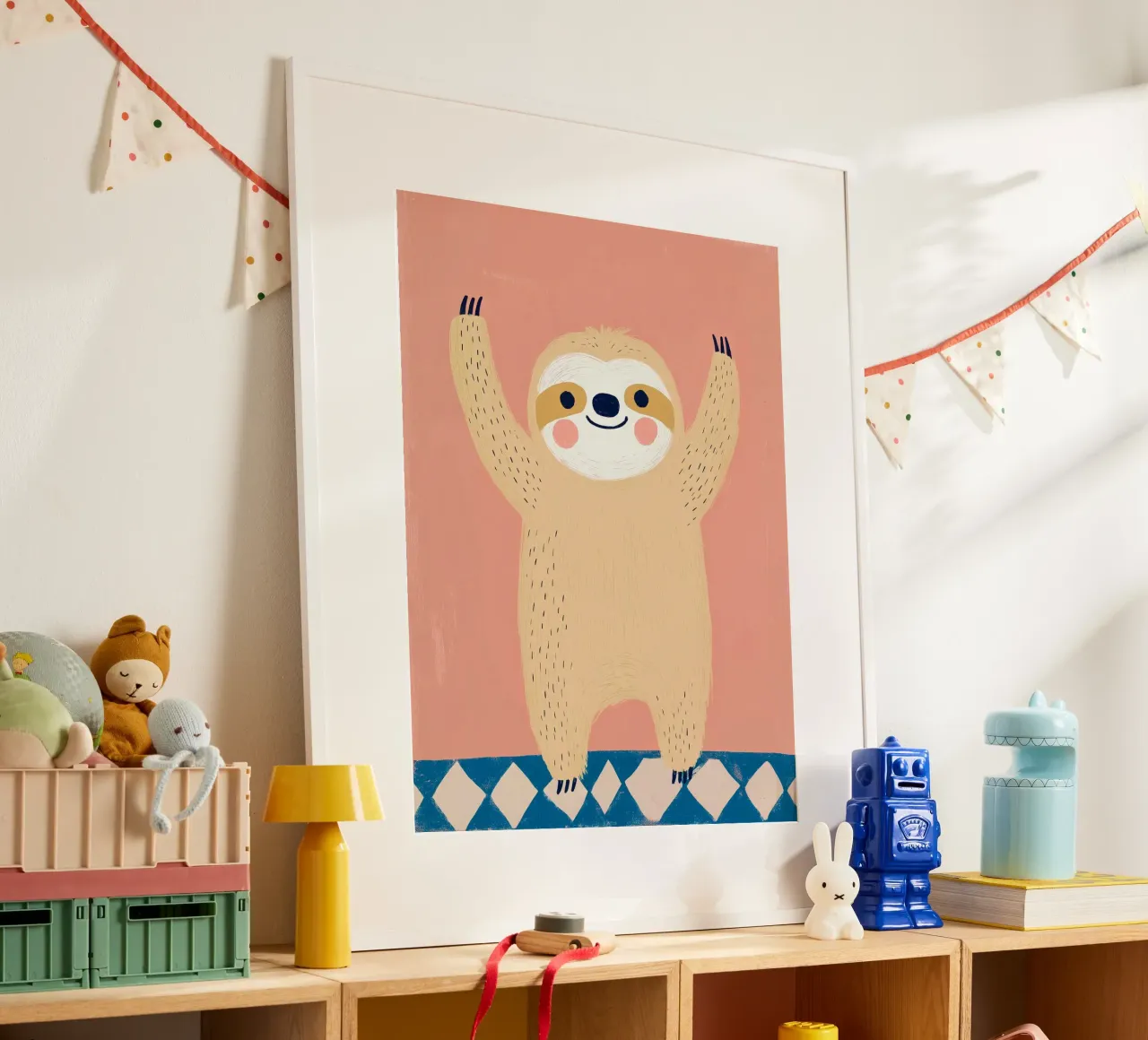 Happy Sloth poster by Cool & Kind