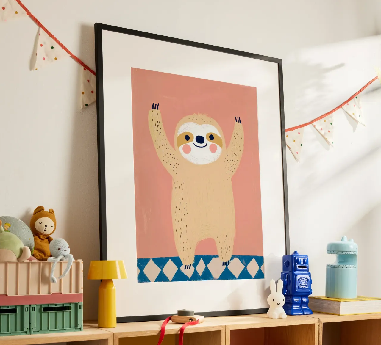 Happy Sloth poster by Cool & Kind