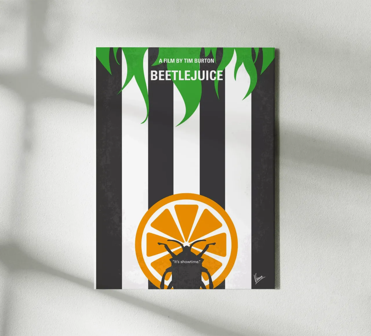 No531 My Beetlejuice minimal movie poster tela con Cornice a cassetta da Chungkong