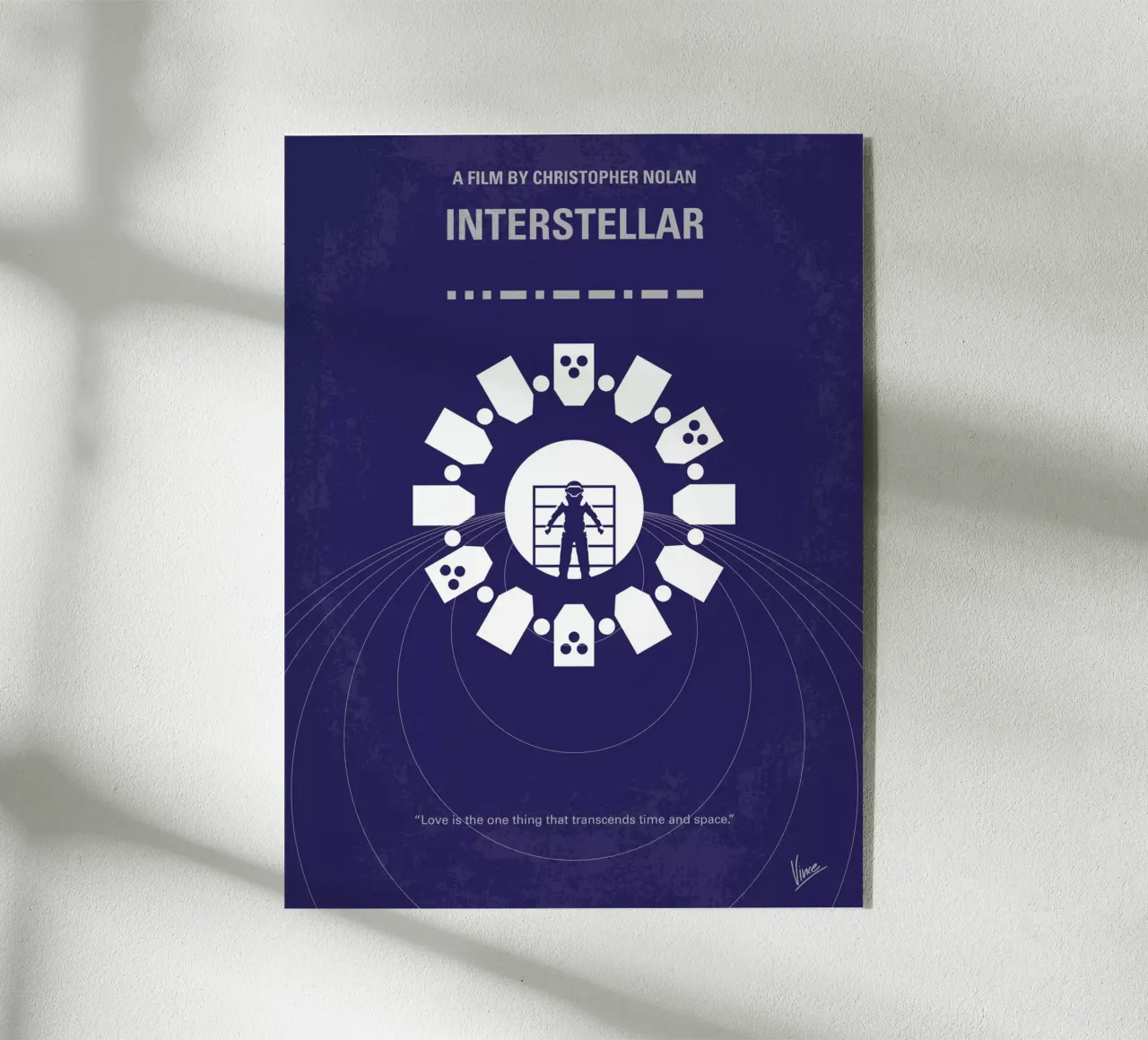 No532 My Interstellar minimal movie poster metacrilato de Chungkong