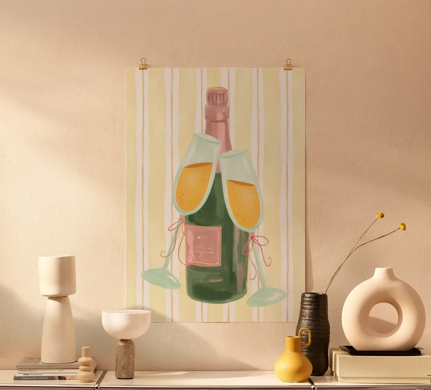 Champagne poster da Funkydays