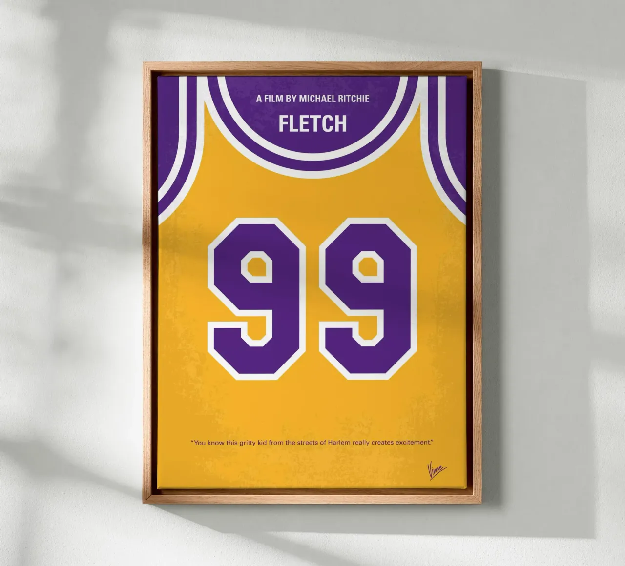 No533 My Fletch minimal movie poster tela con Cornice a cassetta da Chungkong