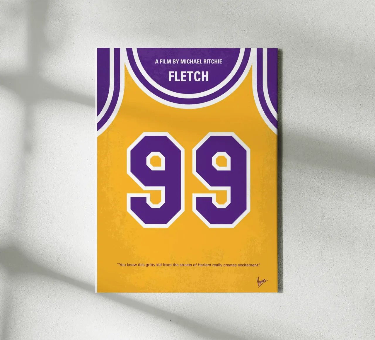 No533 My Fletch minimal movie poster tela con Cornice a cassetta da Chungkong