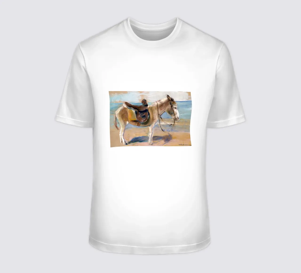 Max Liebermann : Un âne sur la plage de Noordwijk. 1908 t-shirt de ARTOTHEK