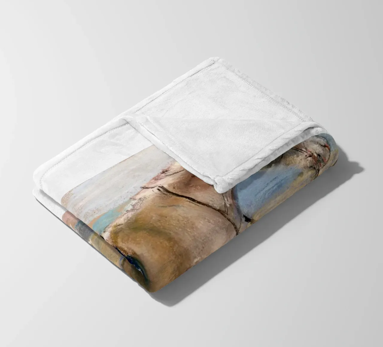 Max Liebermann: Donkey on the beach of Noordwijk. 1908 fleece blanket by ARTOTHEK
