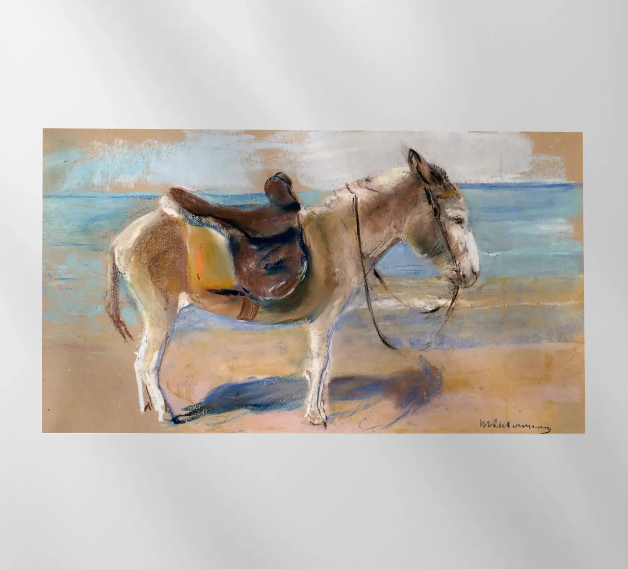Max Liebermann: Asino sulla spiaggia di Noordwijk. 1908 pellicola backlit da ARTOTHEK