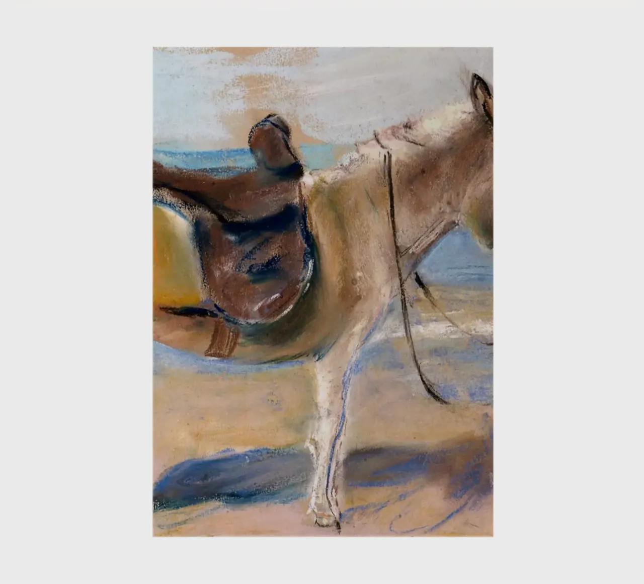 Max Liebermann: Donkey on the beach of Noordwijk. 1908 notebook by ARTOTHEK