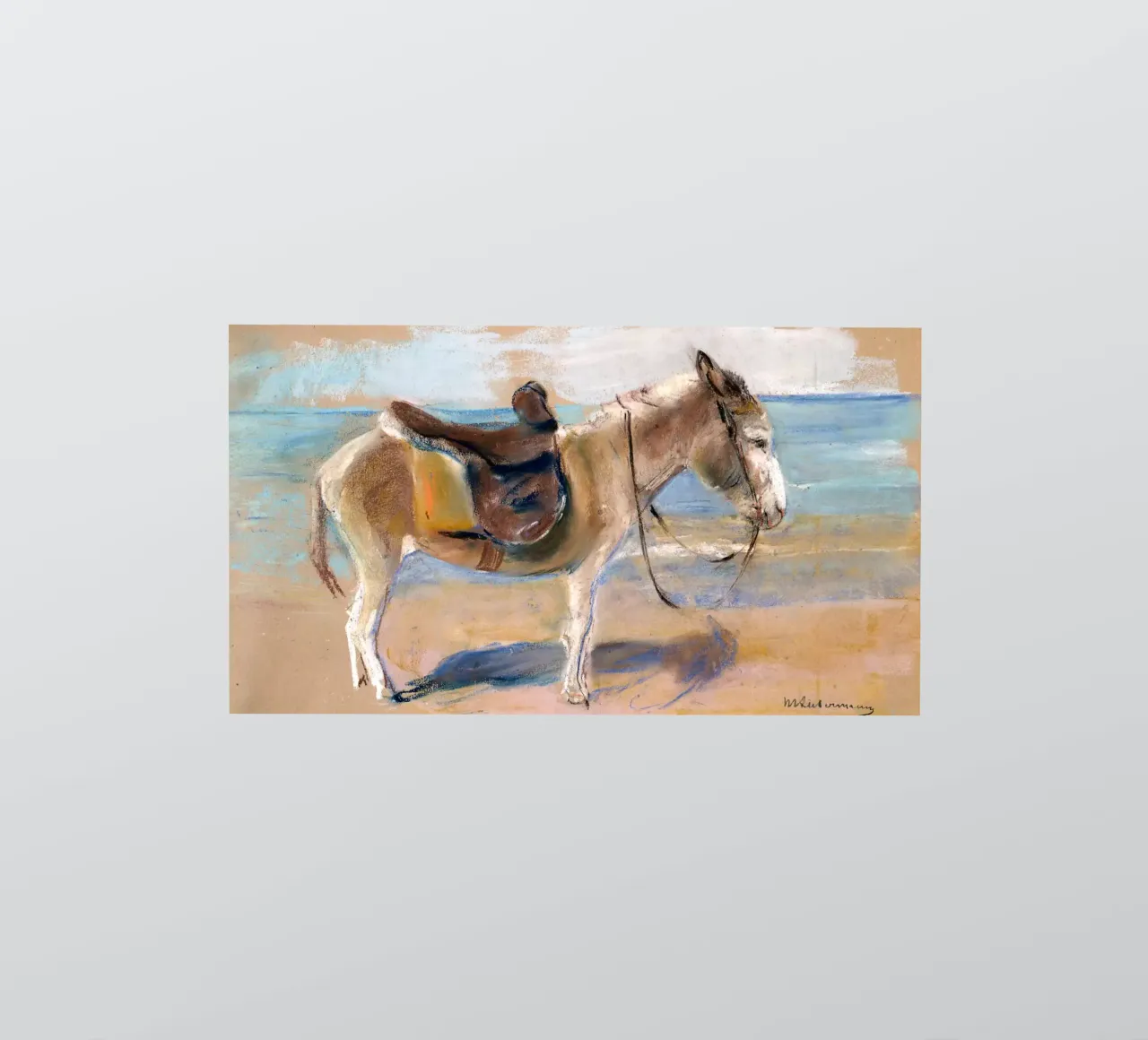 Max Liebermann: Esel am Strand von Noordwijk. 1908 Sticker von ARTOTHEK