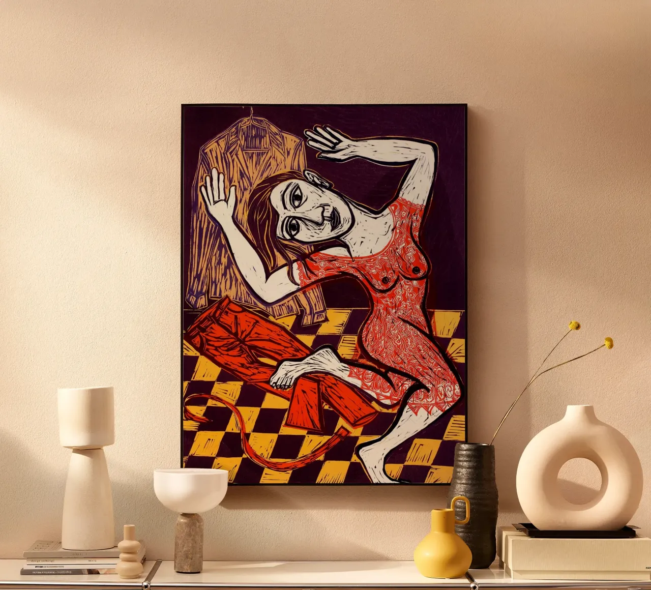 Abito rosso plexiglass da Ettyhmoz