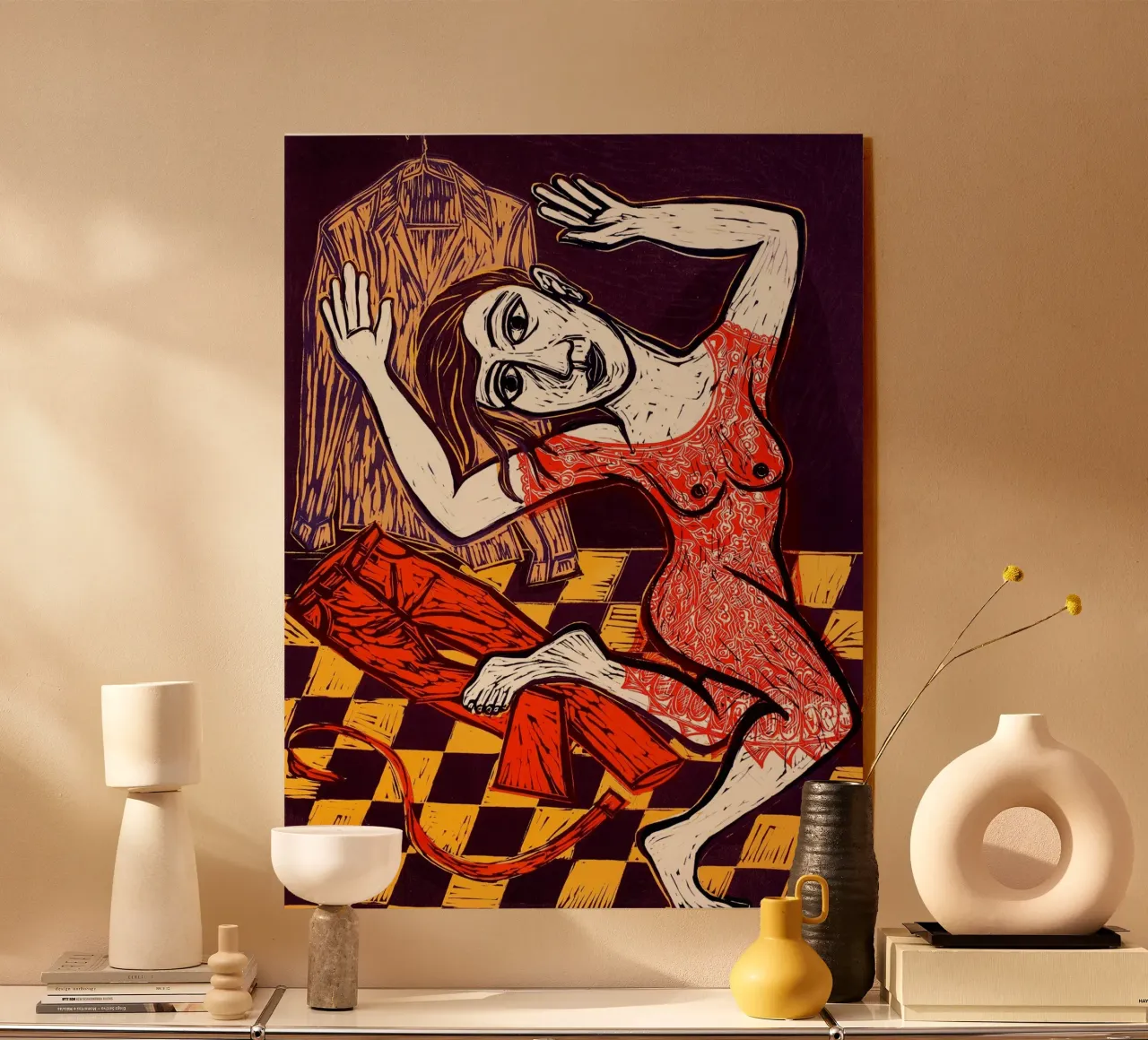 Abito rosso plexiglass da Ettyhmoz