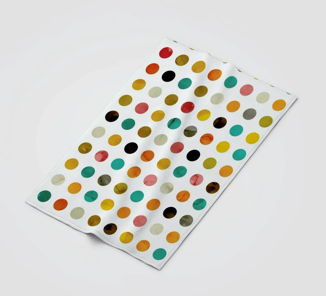 Autumnal Polka Dot fleece blanket by cafelab