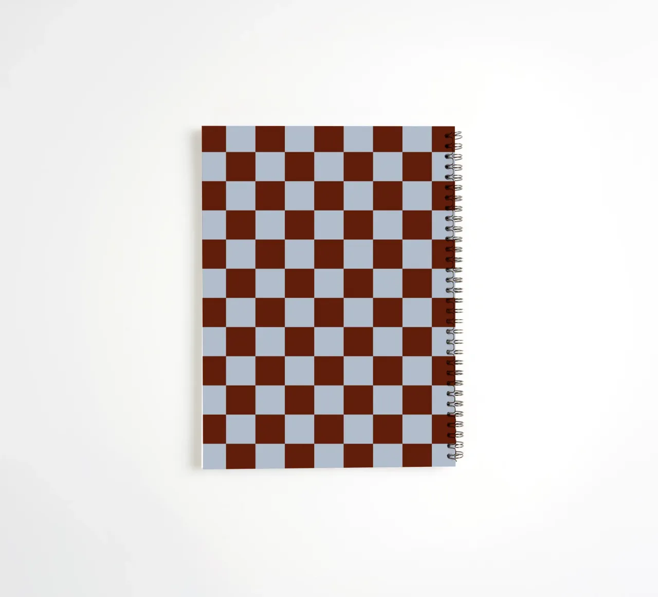 Checkerboard I - Blue Brown spiral notebook by Galaxy Eyes