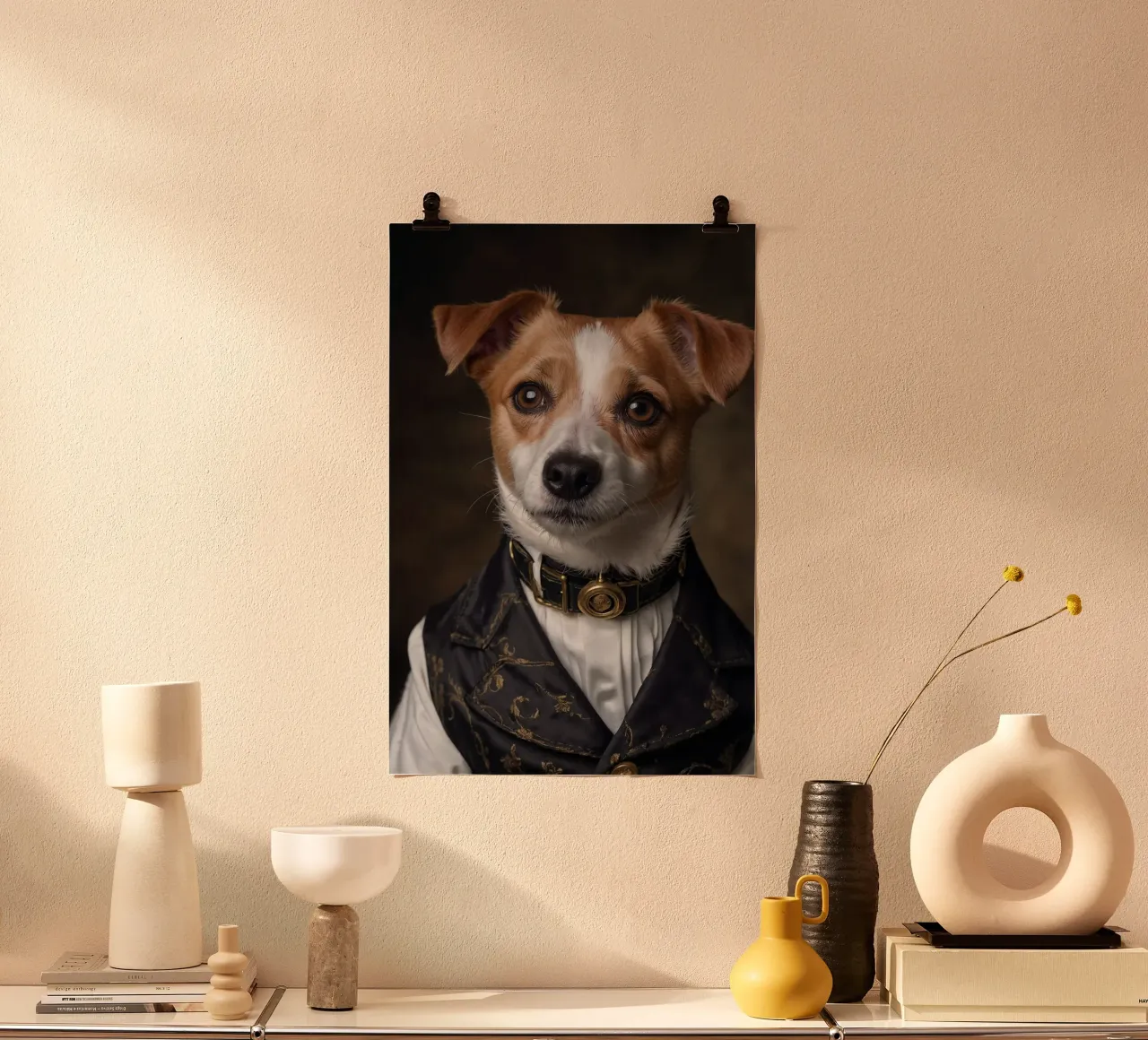 Sir Ruffington - Il nobile cane poster con telaio in alluminio da Beasts of Nobility
