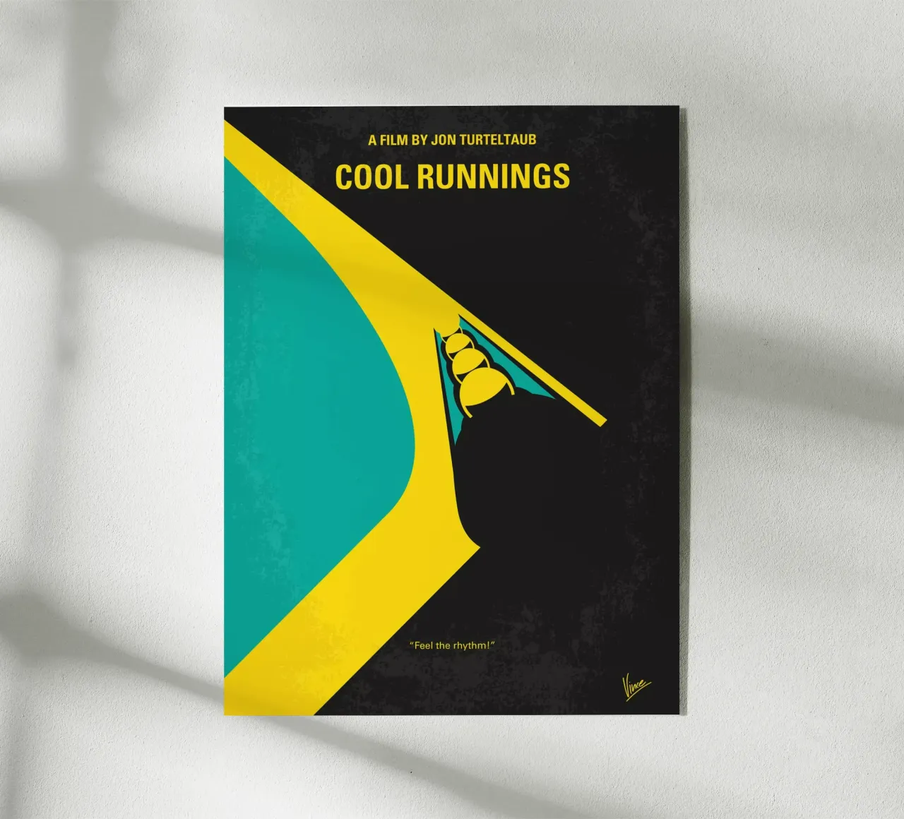 No538 My COOL RUNNINGS minimal movie poster plexiglass da Chungkong