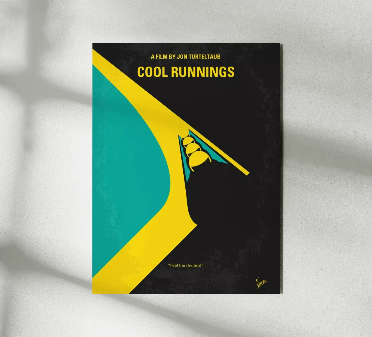 No538 My COOL RUNNINGS minimal movie poster alluminio dibond da Chungkong
