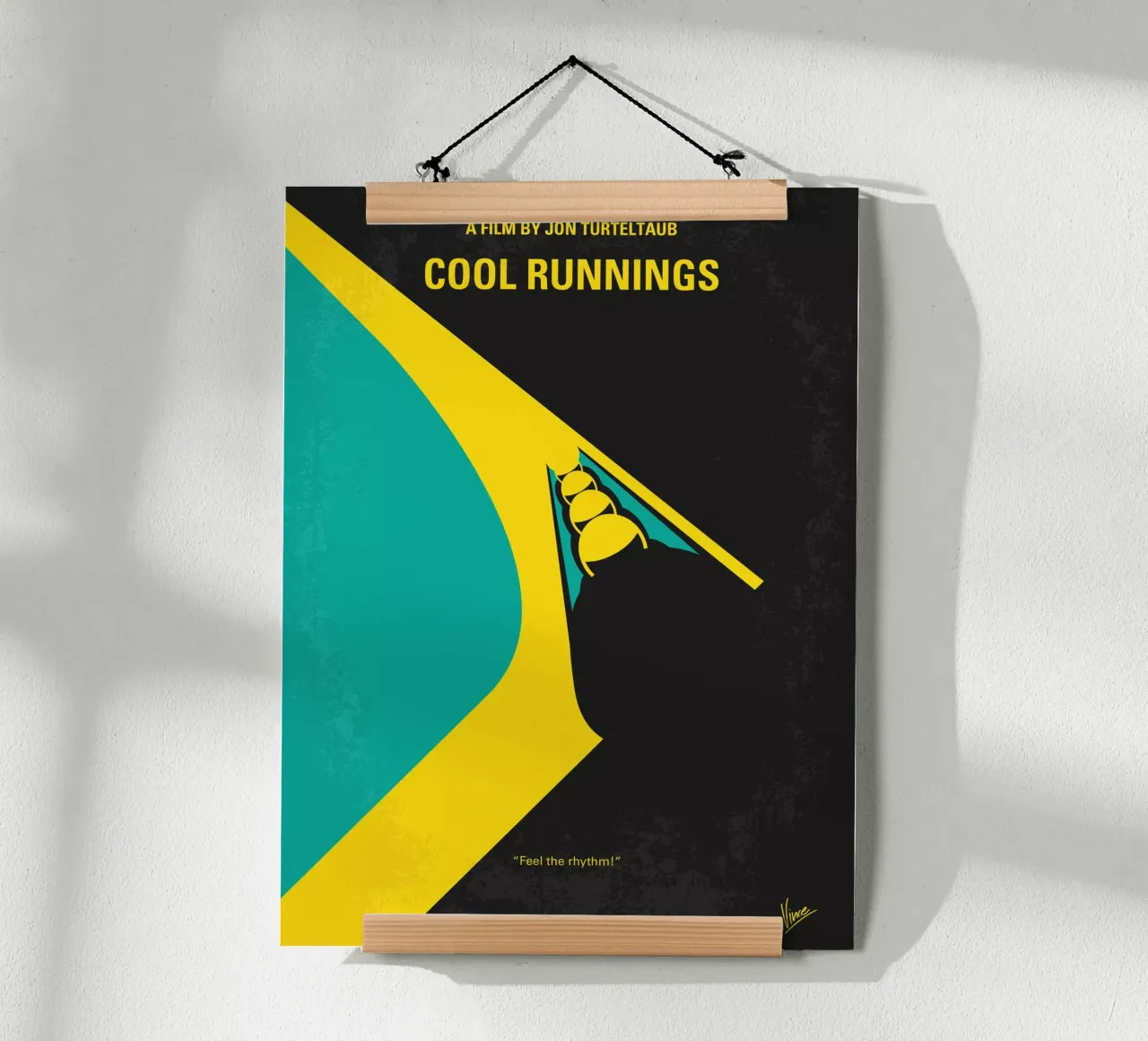 No538 My COOL RUNNINGS minimal movie poster poster con telaio in legno da Chungkong