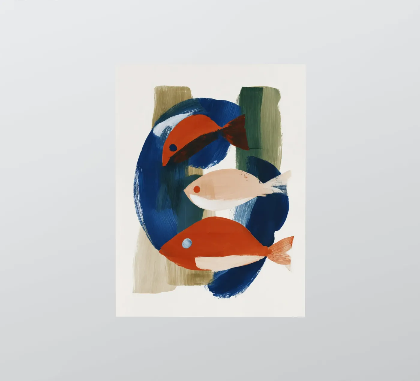 Abstracte vis sticker van ThingDesign