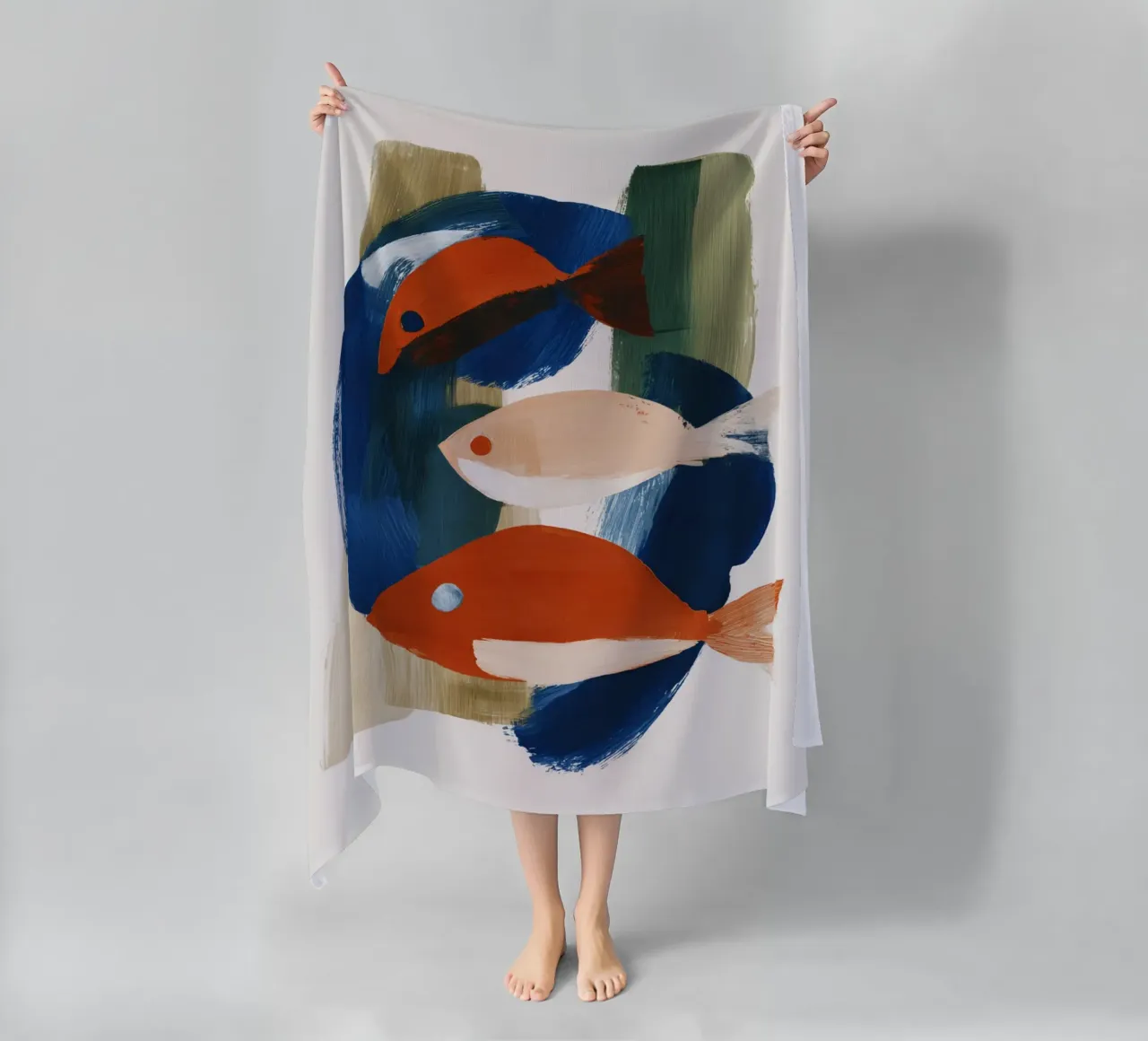 Pesce astratto telo mare da ThingDesign