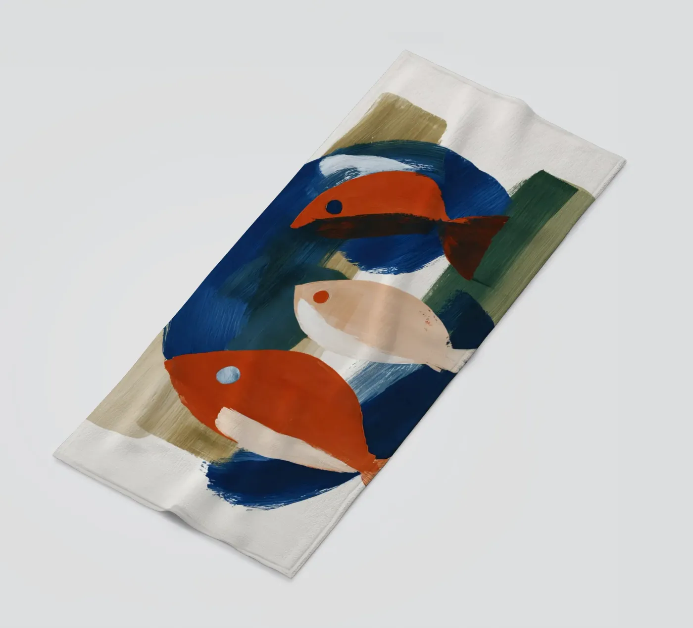 Abstract Fish beach towel by ThingDesign