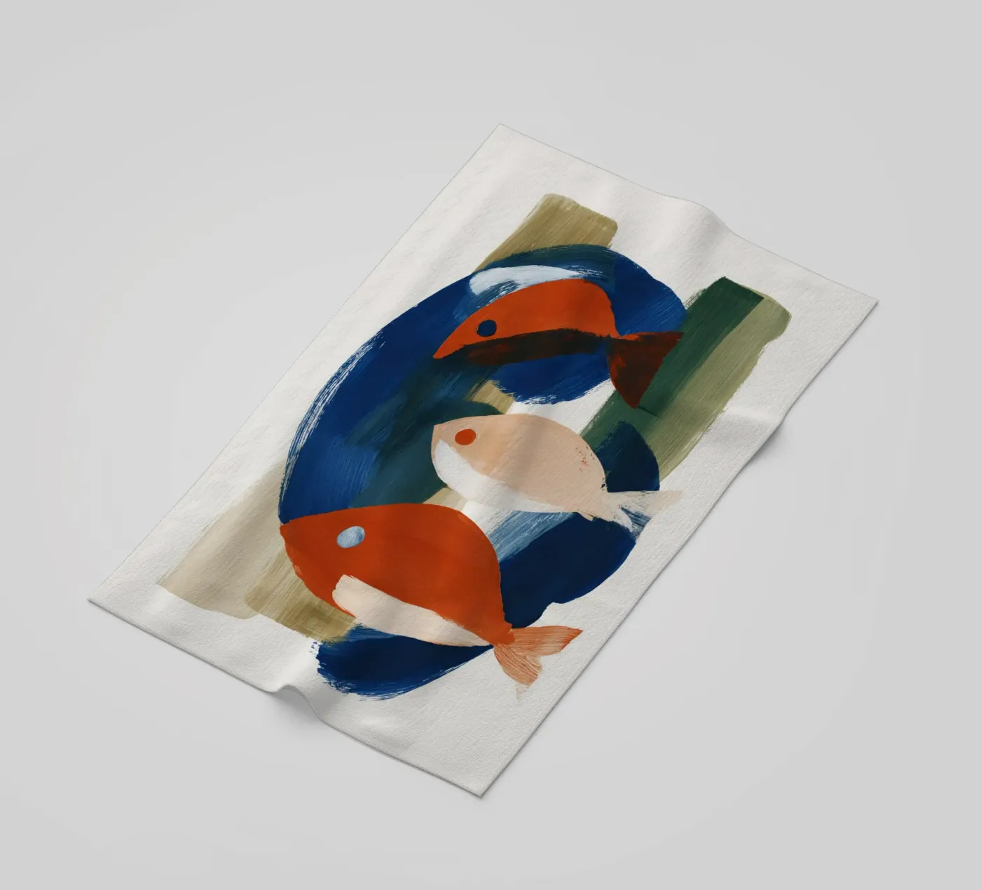 Abstract Fish beach towel by ThingDesign