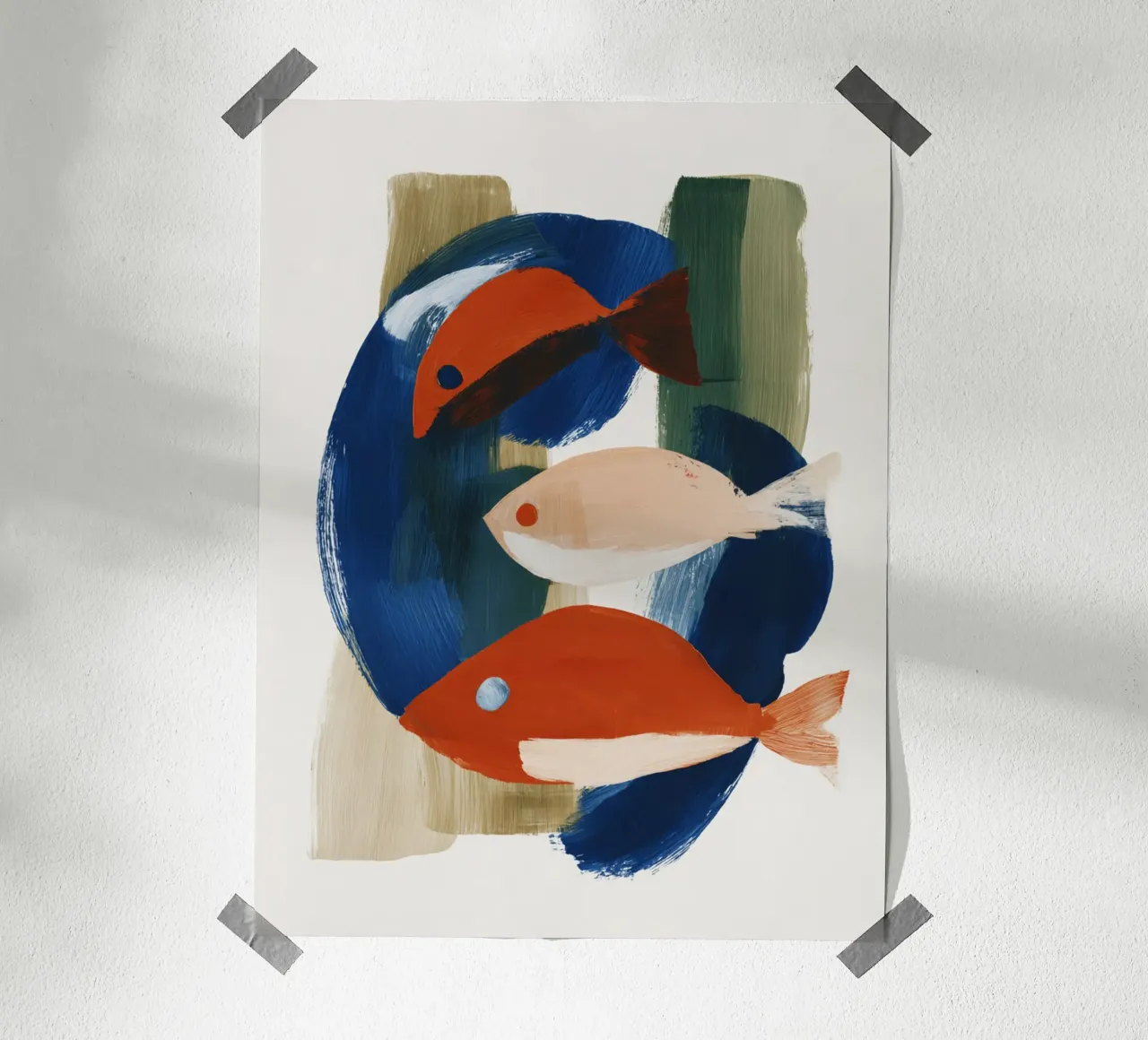 Abstracte vis poster van ThingDesign