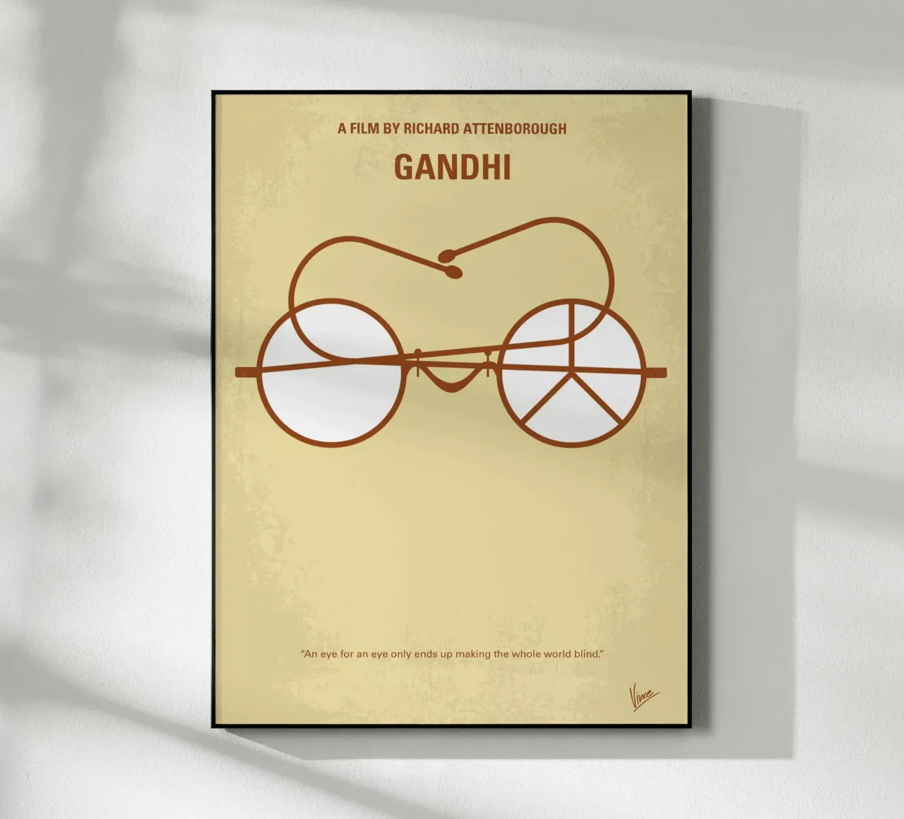 No543 My Gandhi minimal movie poster plexiglass da Chungkong
