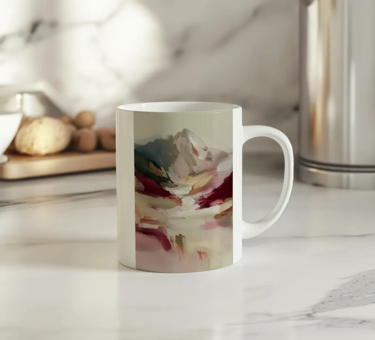 Distant Mountain ceramic mug by M.A.Z.U.N.