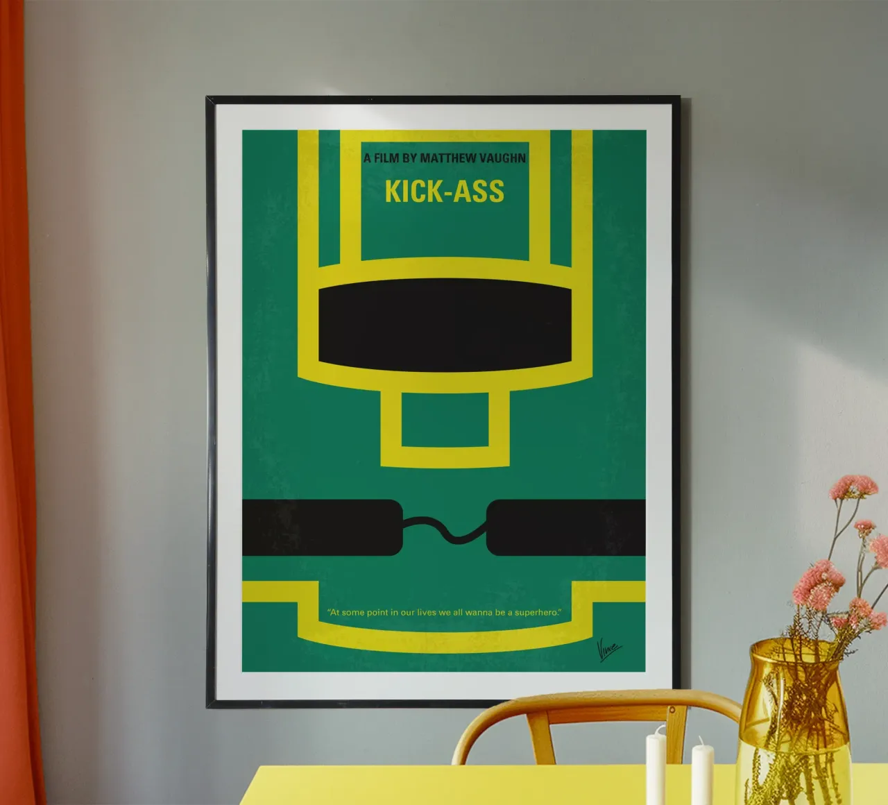 No544 My Kick-Ass minimal movie poster Hahnemühle von Chungkong