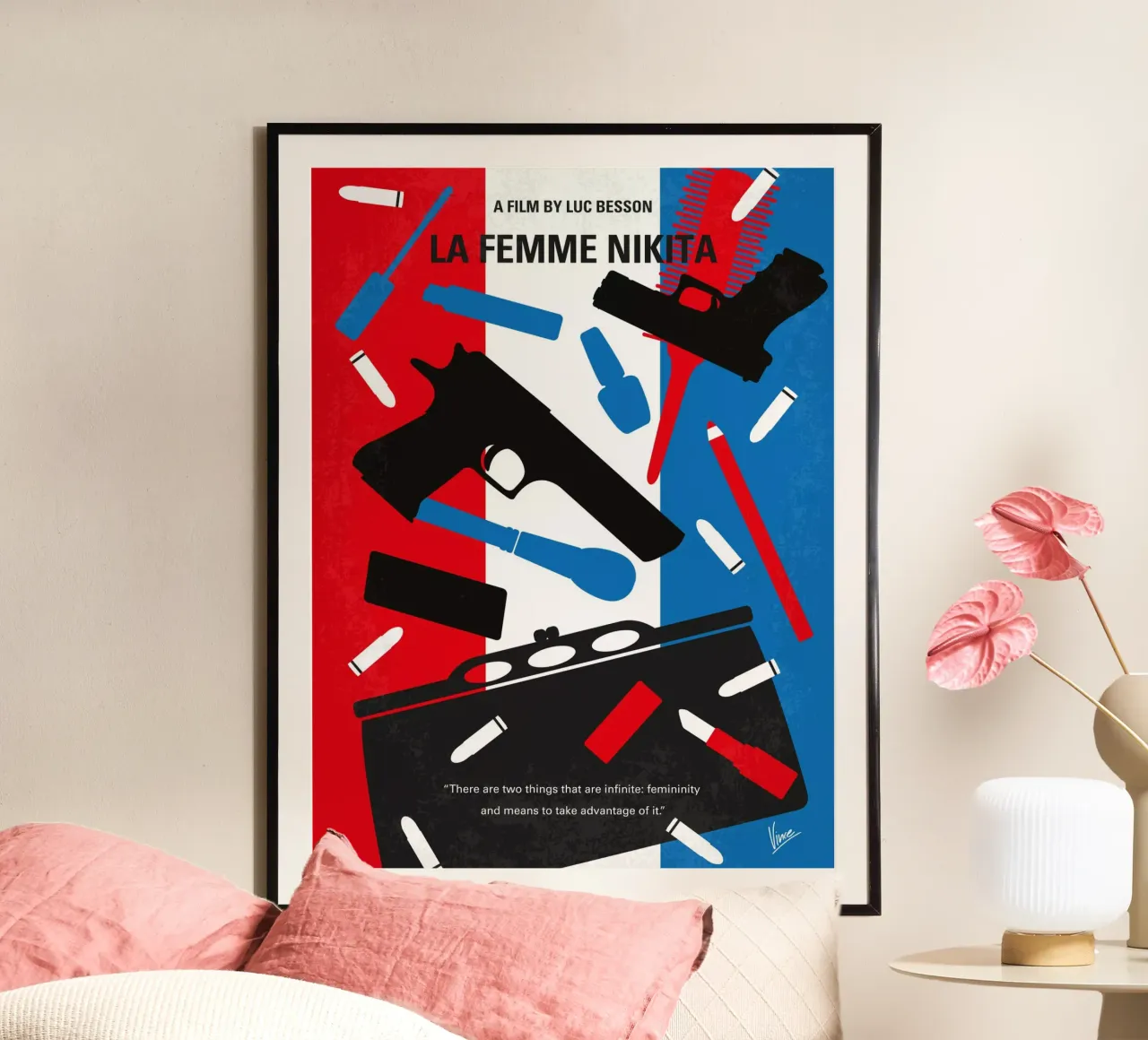 No545 My La Femme Nikita minimal movie poster poster con telaio in legno da Chungkong