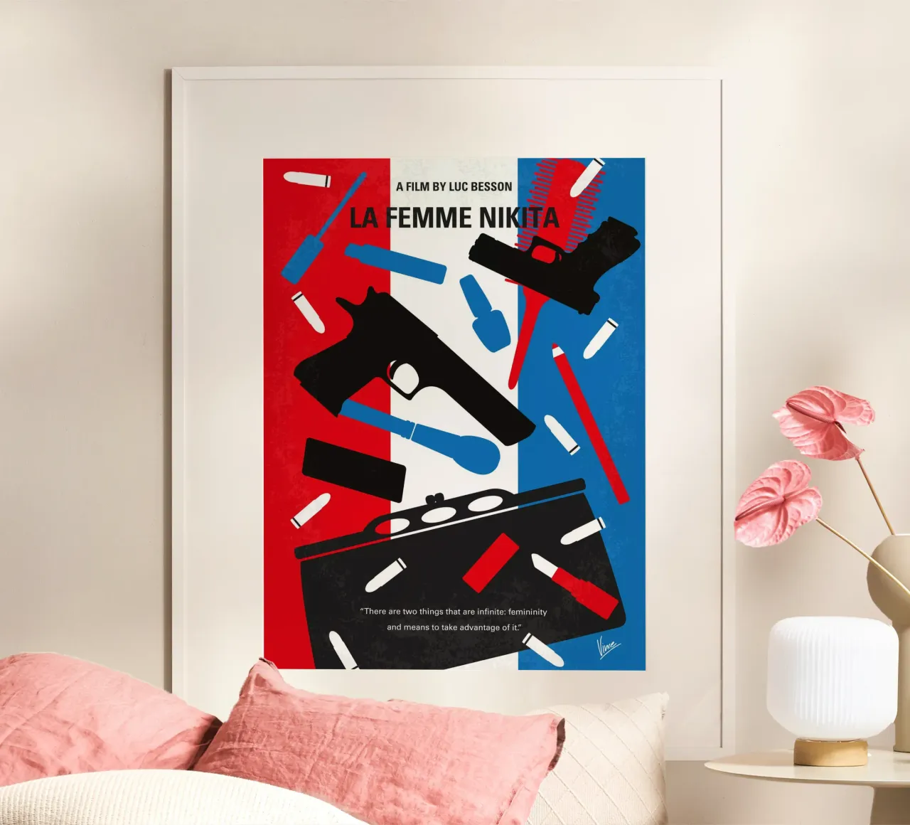 No545 My La Femme Nikita minimal movie poster poster con telaio in legno da Chungkong