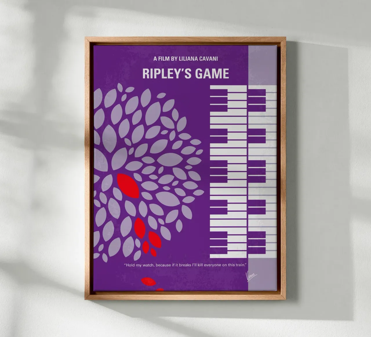 No546 My Ripleys Game minimal movie poster tela con Cornice a cassetta da Chungkong