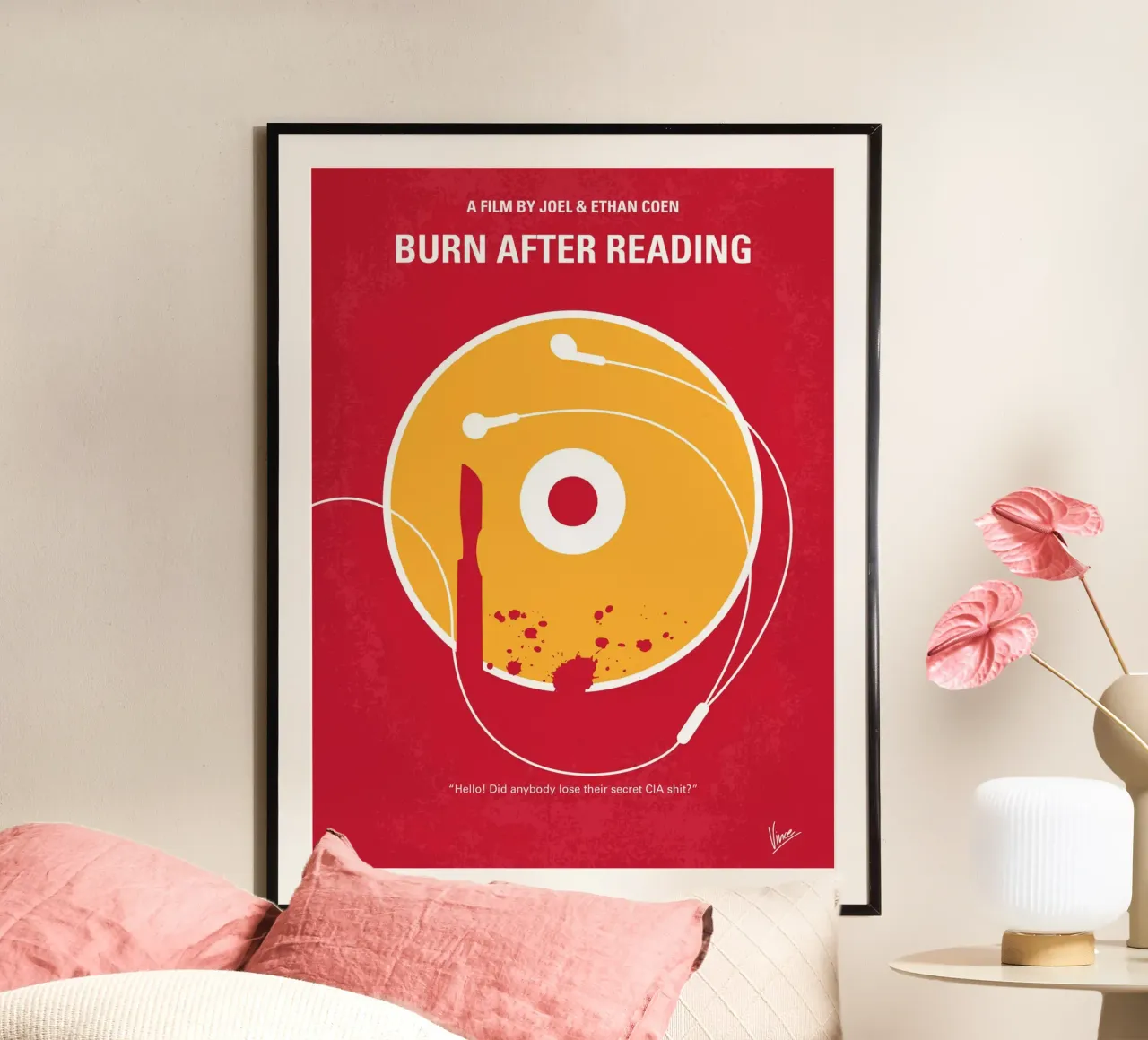 No547 My Burn After Reading minimal movie poster poster con telaio in plastica da Chungkong
