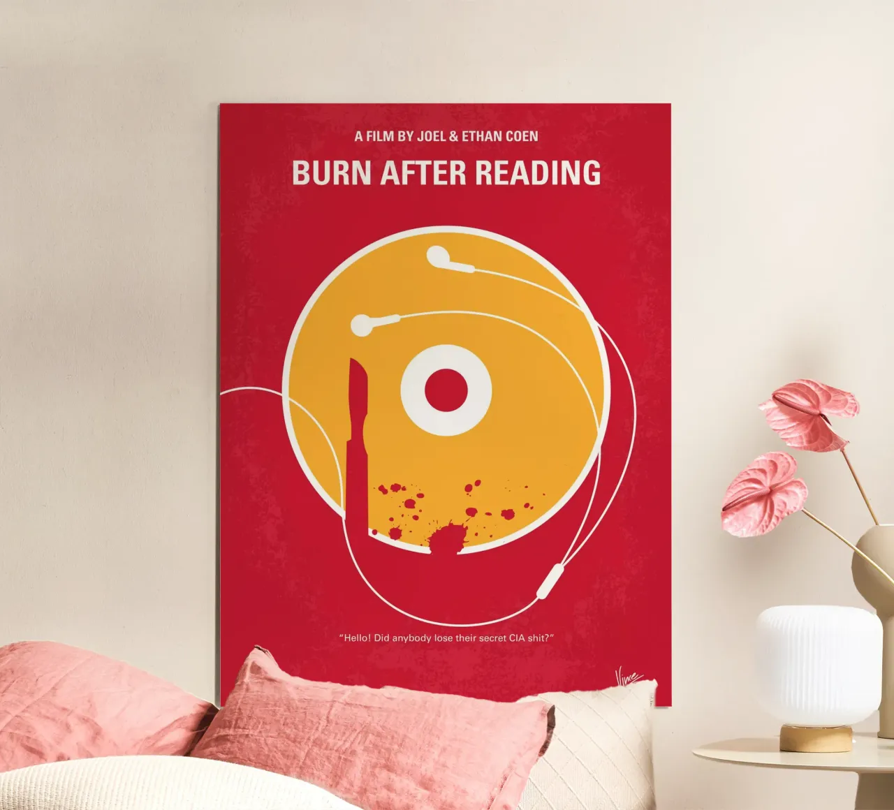 No547 My Burn After Reading minimal movie poster poster con telaio in plastica da Chungkong