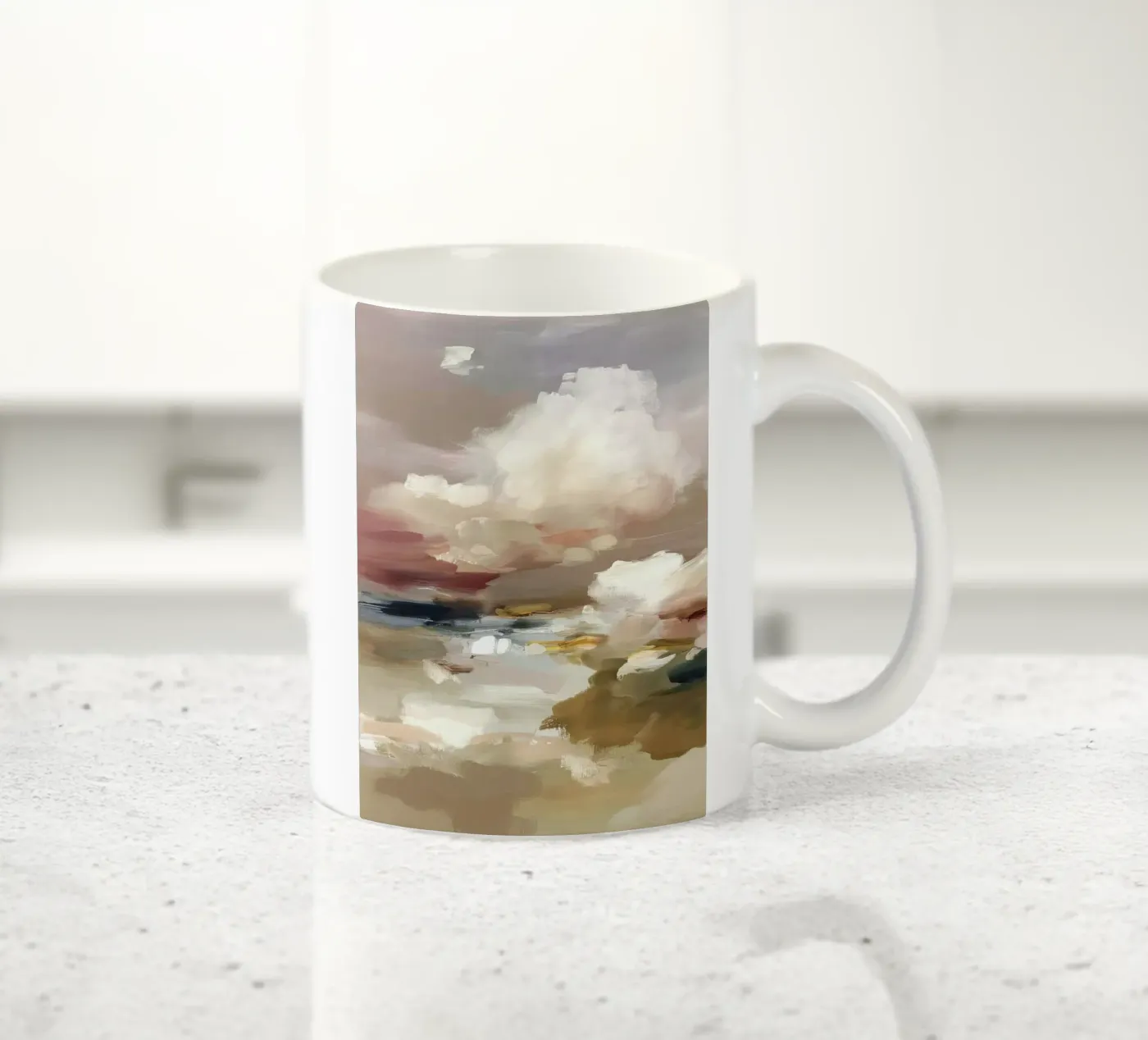 Drifting Clouds ceramic mug by M.A.Z.U.N.