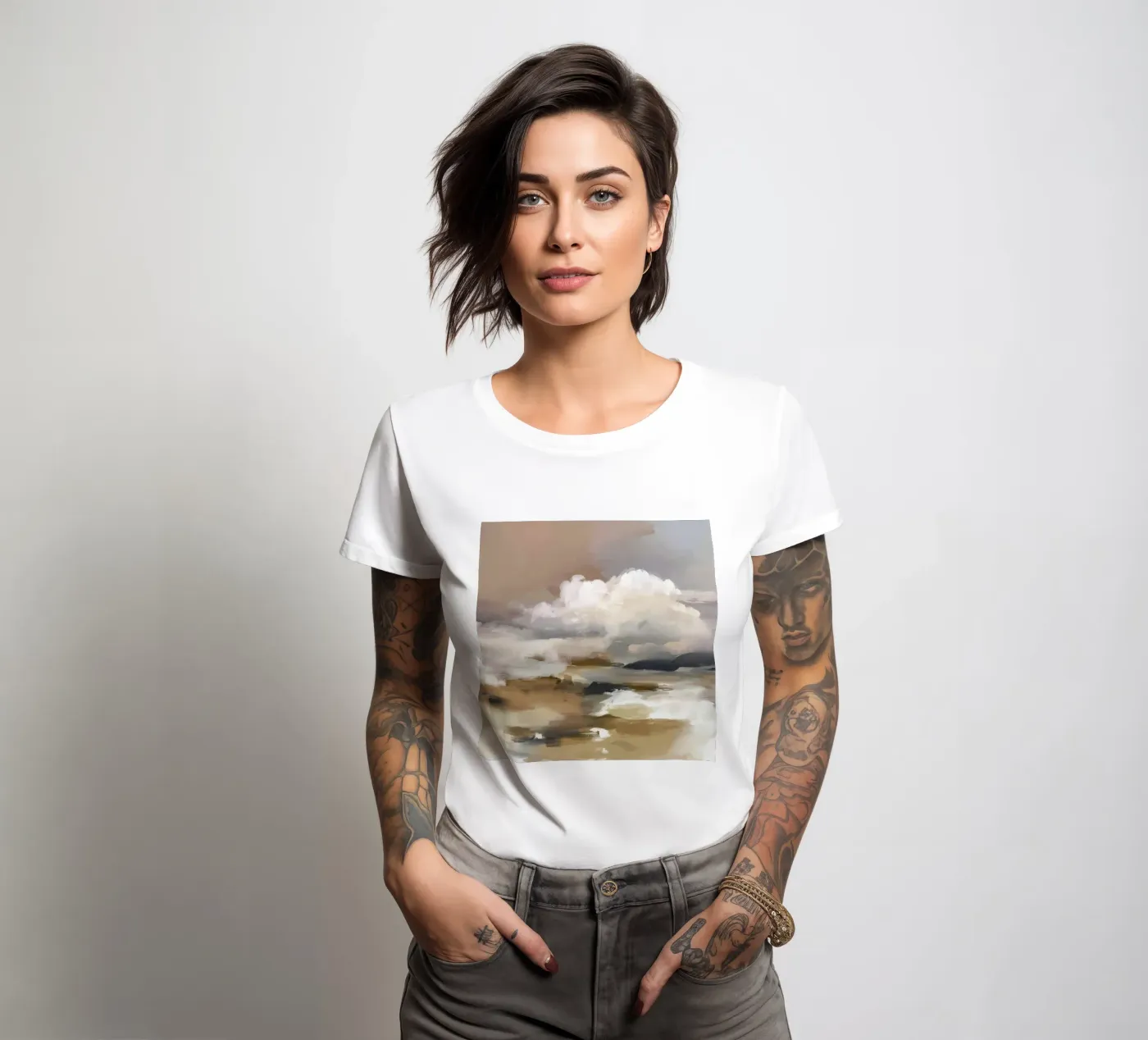 Cloud Study t-shirt da donna da M.A.Z.U.N.