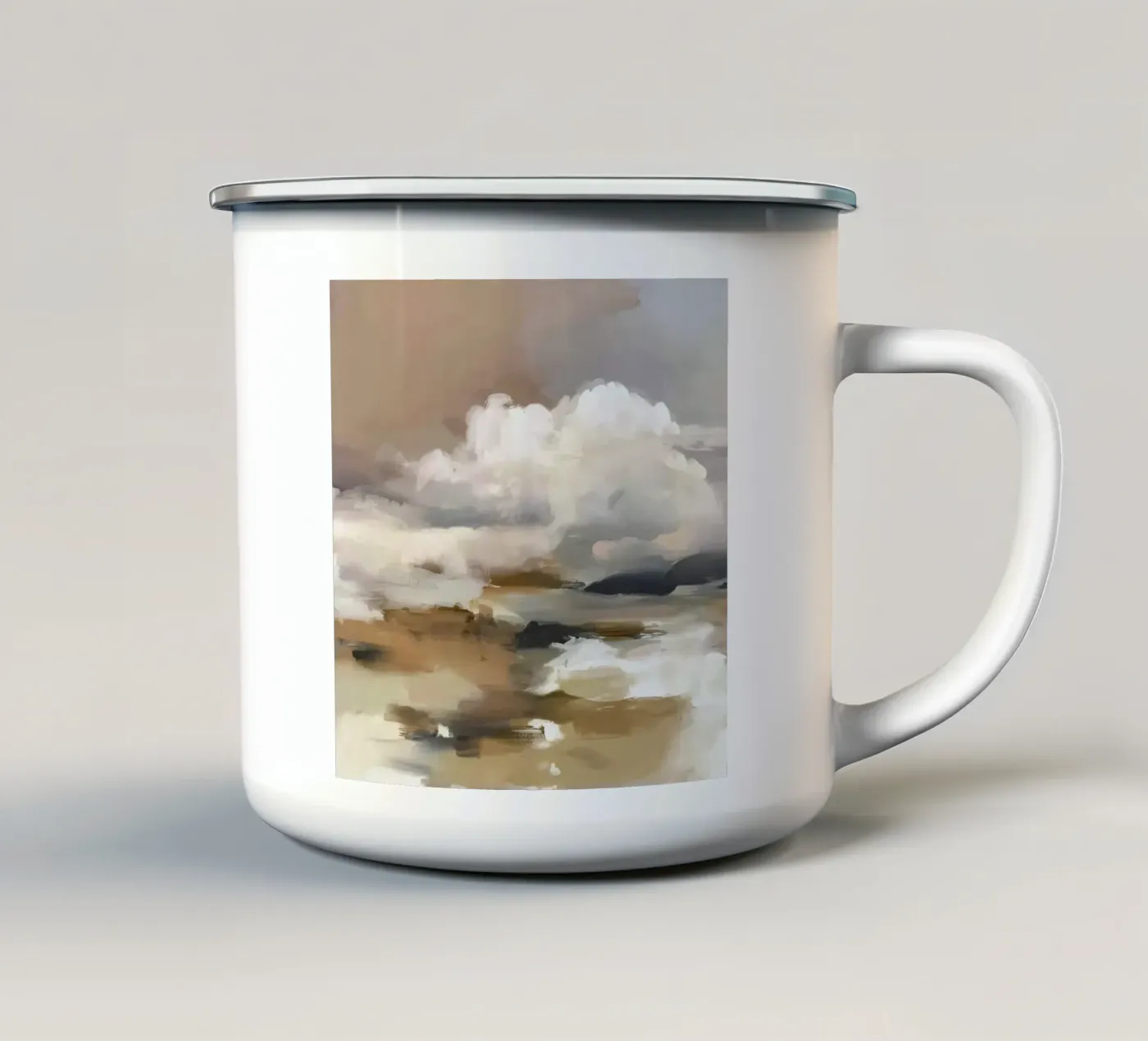 Cloud-Studie Emaille Tasse von M.A.Z.U.N.