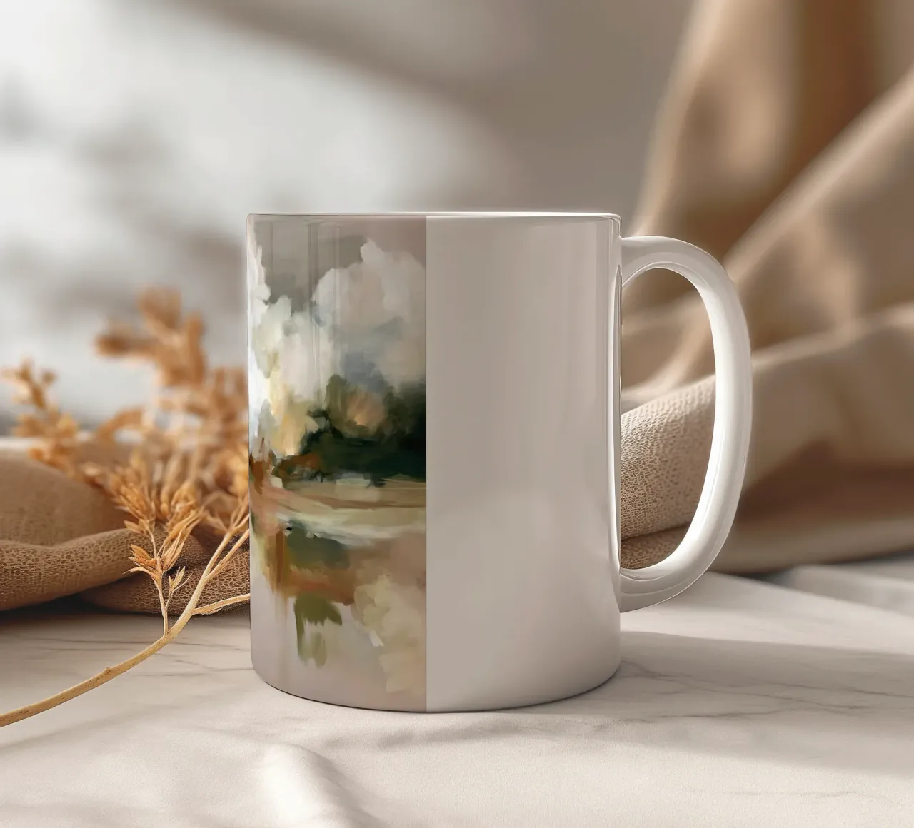 Cloud Reflection ceramic mug by M.A.Z.U.N.