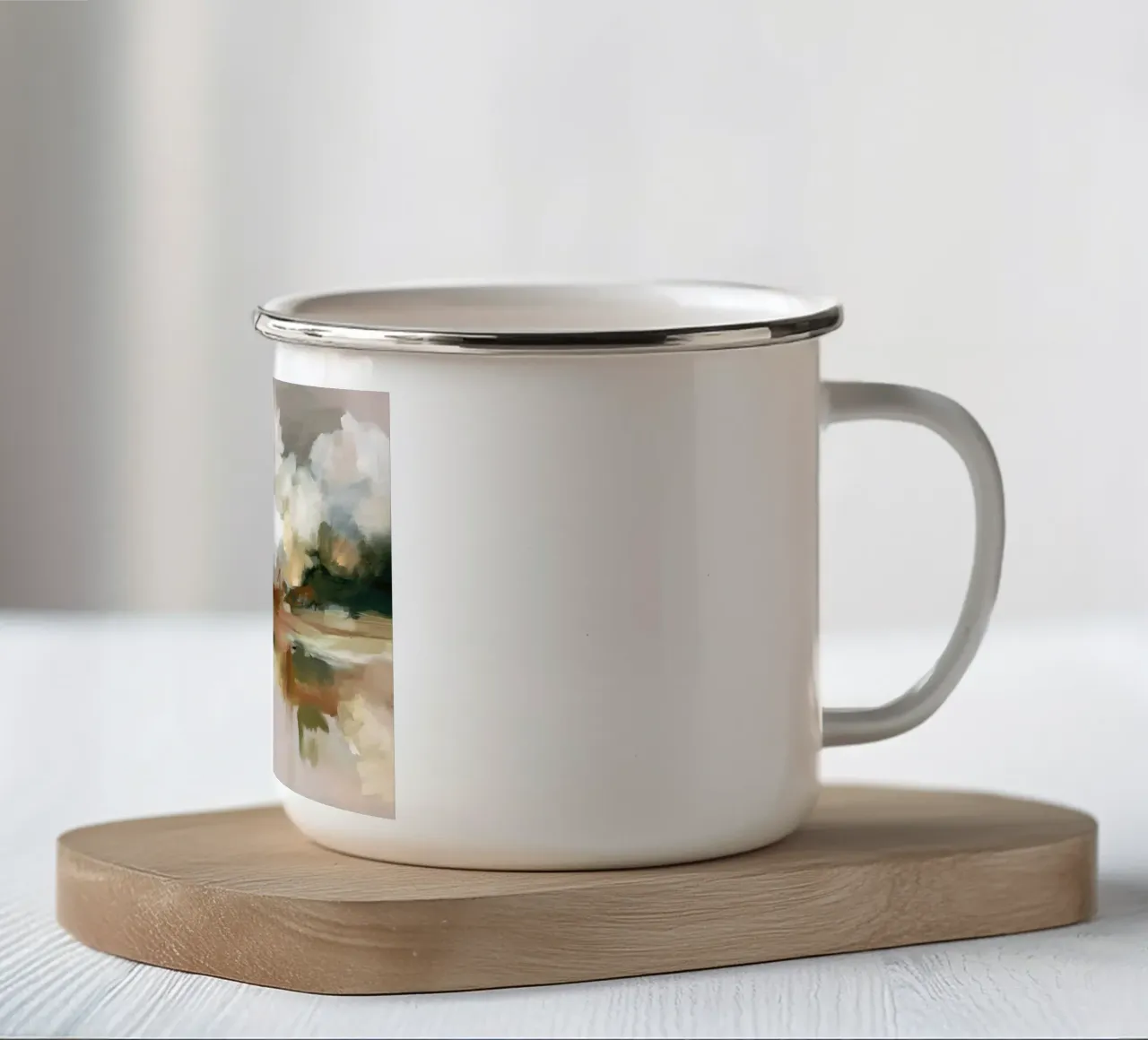 Cloud Reflection enamel mug by M.A.Z.U.N.