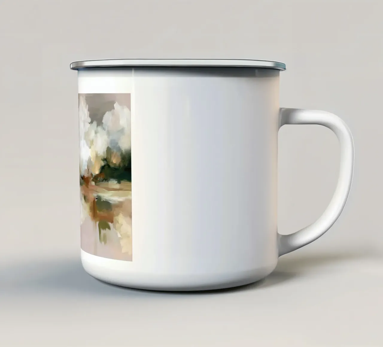 Cloud Reflection enamel mug by M.A.Z.U.N.
