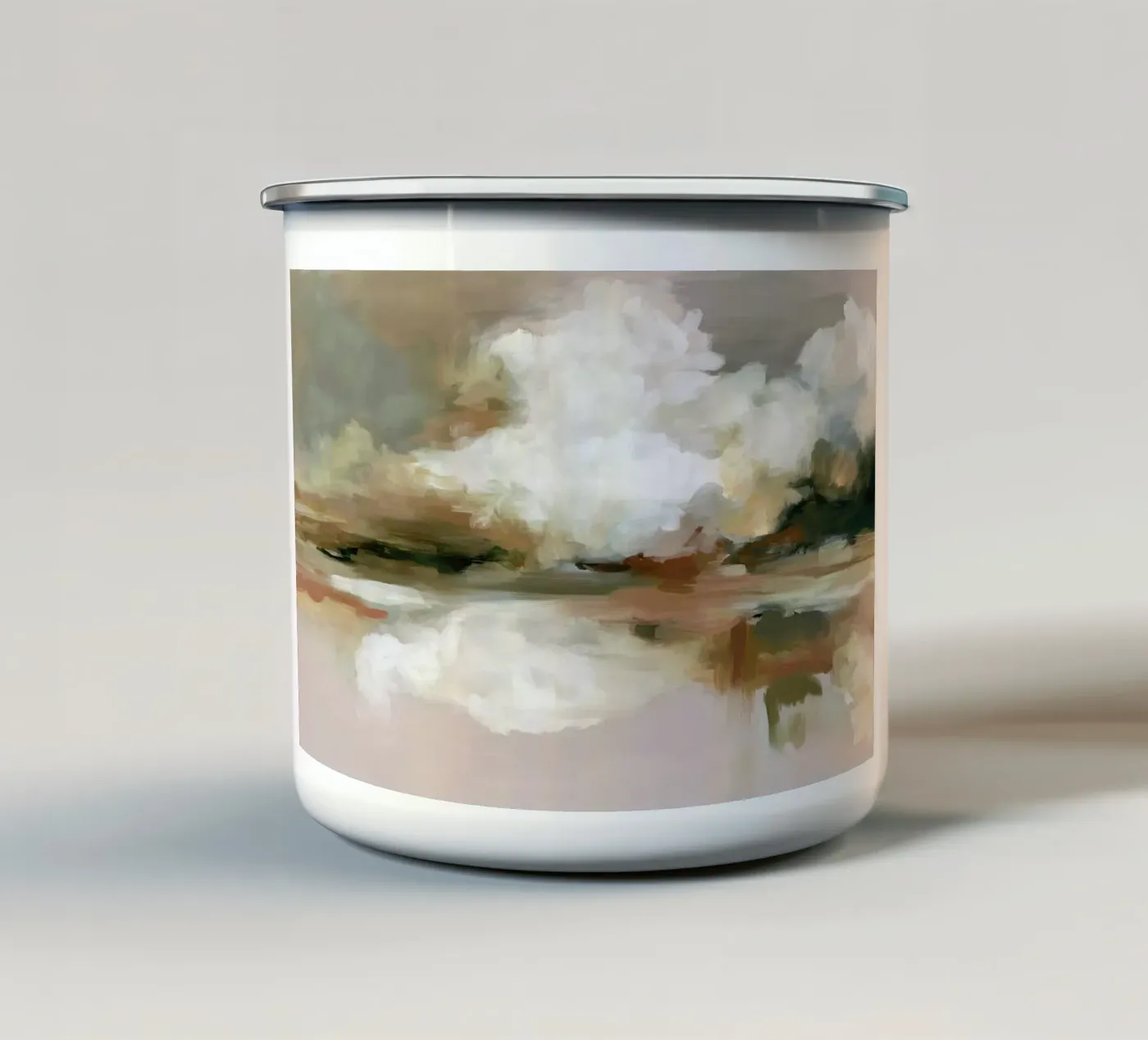 Riflesso delle nuvole tazza in smalto da M.A.Z.U.N.