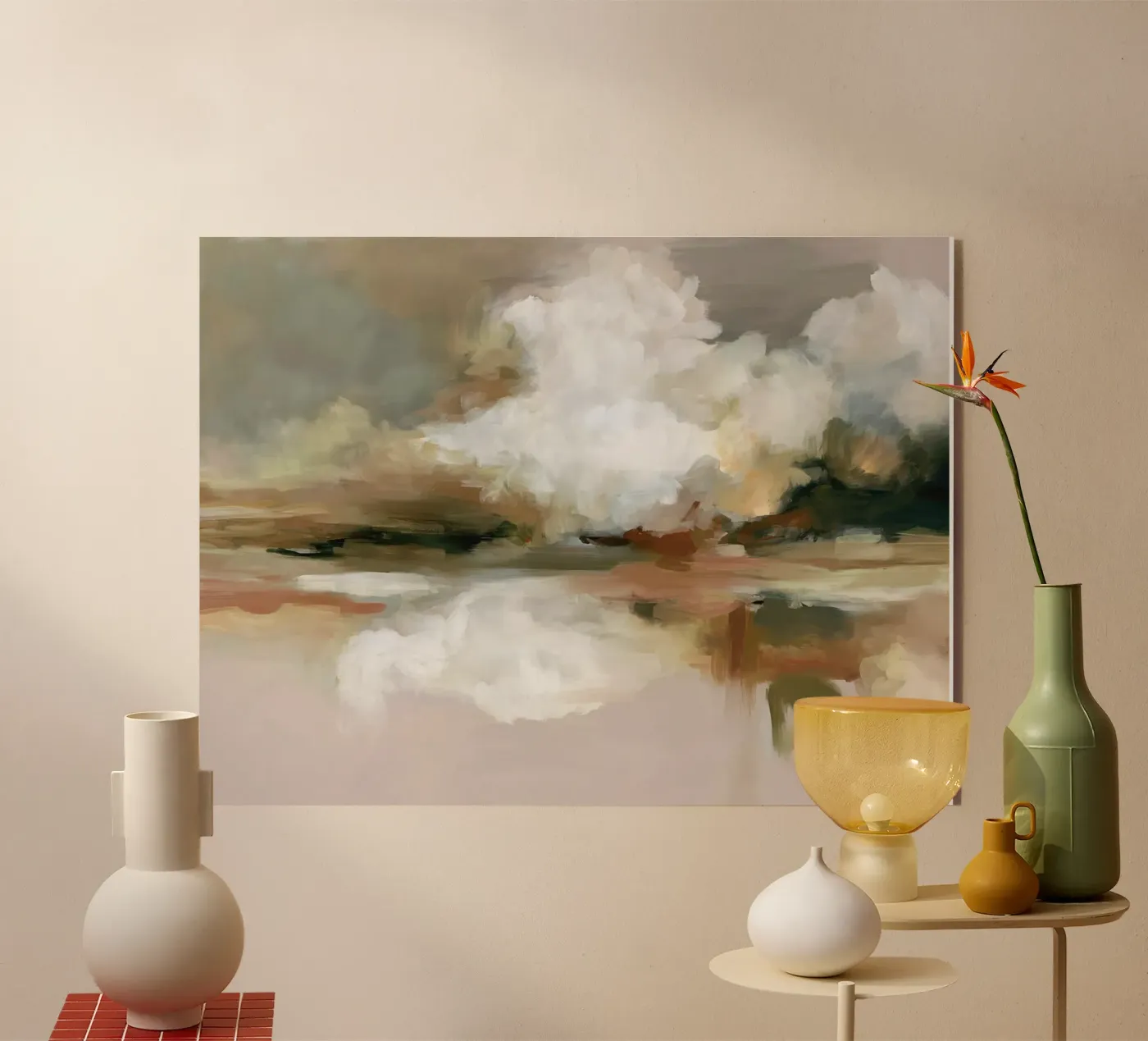 Wolkenreflectie acryl van M.A.Z.U.N.