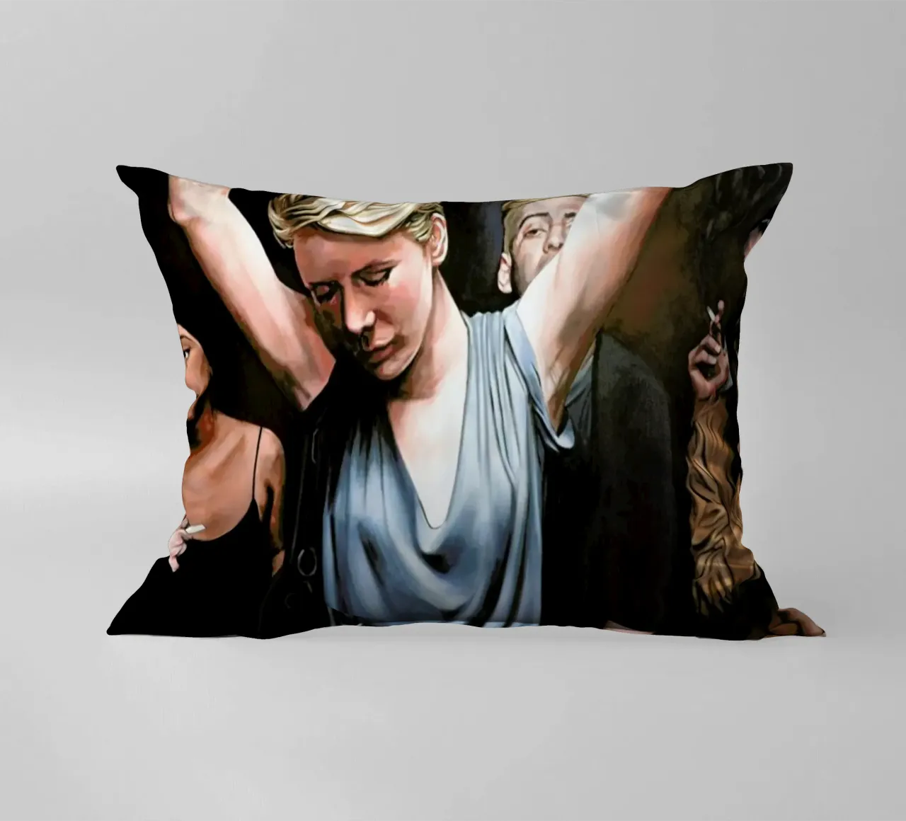 Annonciation decorative cushion by Jérôme Romain