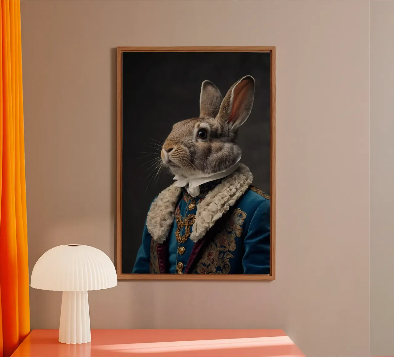 Sir Thistledown - La lepre aristocratica alluminio dibond da Beasts of Nobility