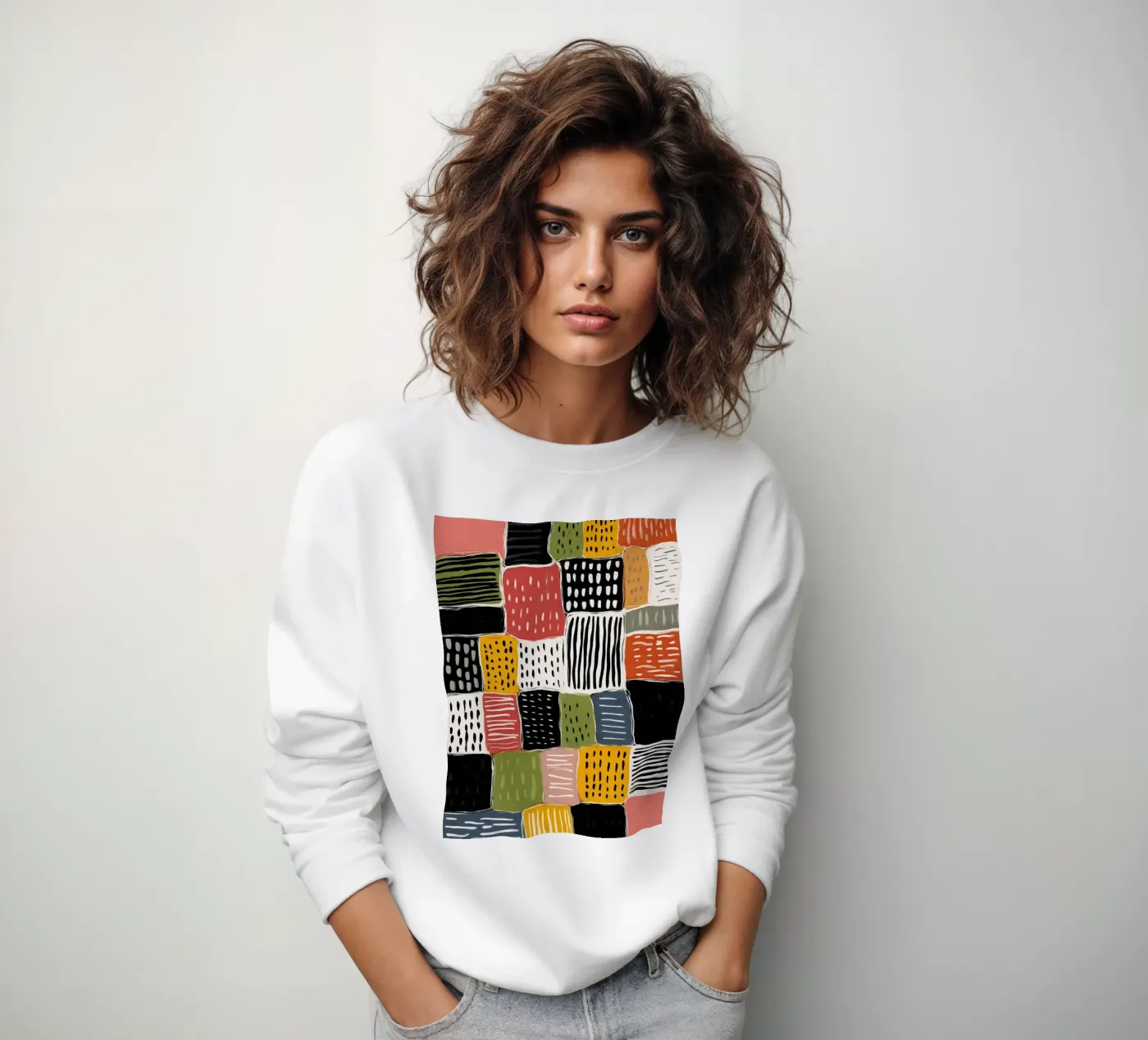 Playful Patchwork felpa da Sienna Atelier