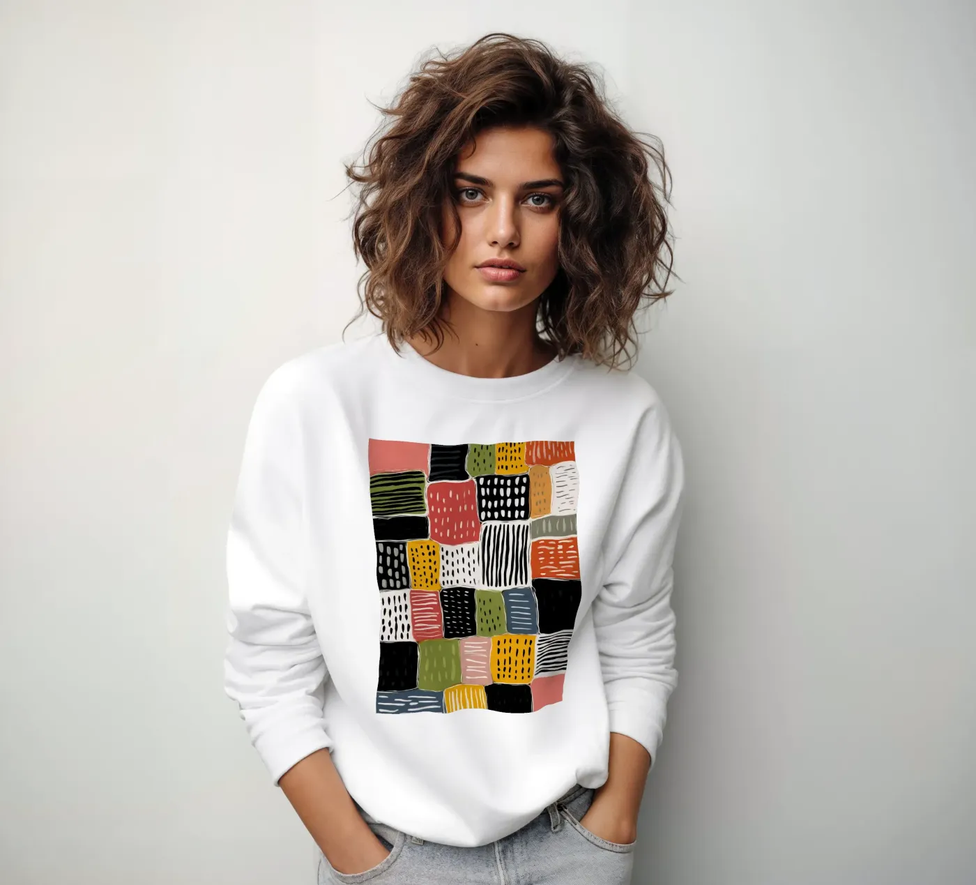 Playful Patchwork felpa da Sienna Atelier
